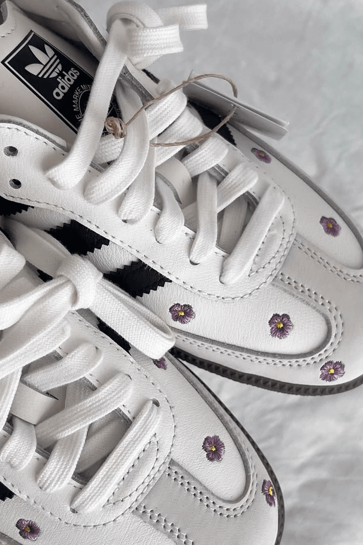 Samba Purple Floral Sneakers