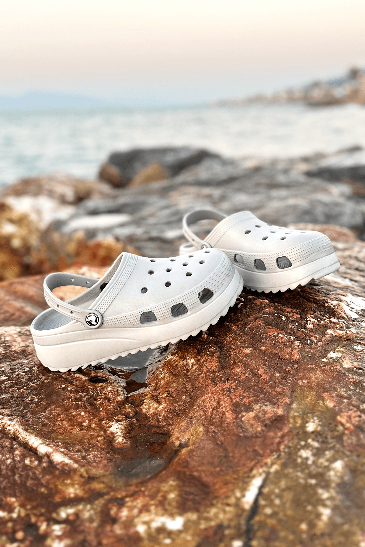 Classic Platform Clog Gri Terlik