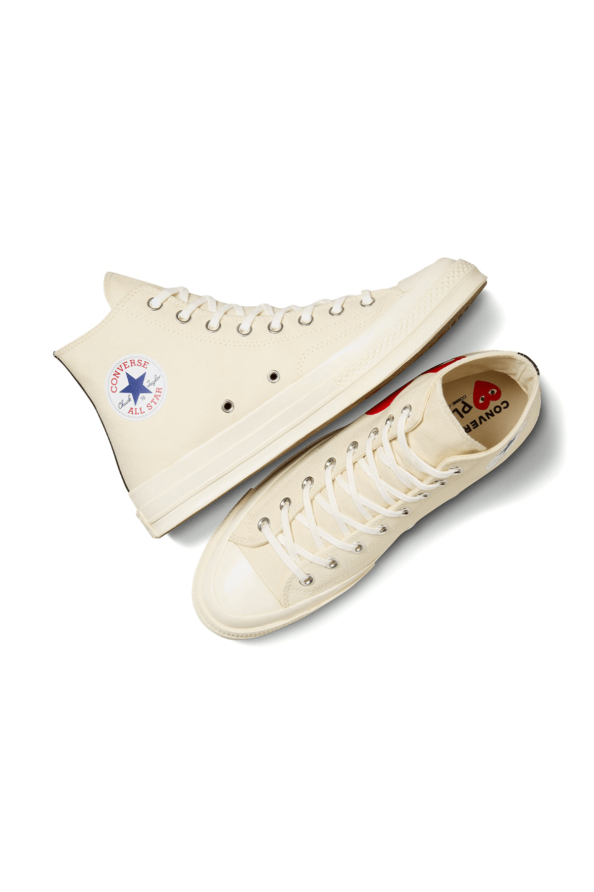 X Comme Des Garçons Play Chuck Uzun Bej Sneakers