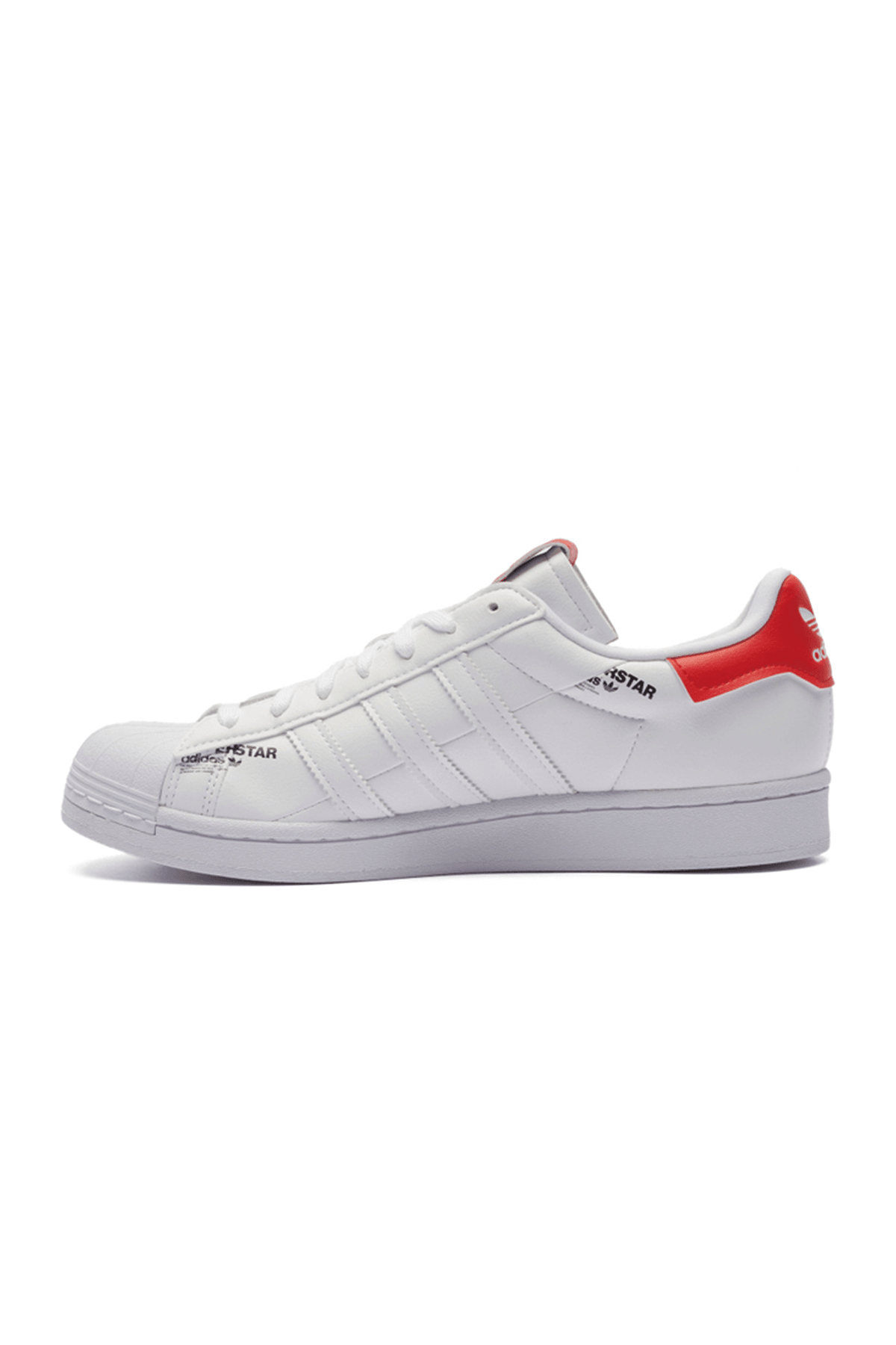 Superstar Yazılı Beyaz Kırmızı Sneakers