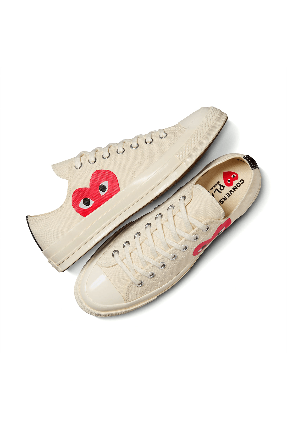 X Comme Des Garçons Play Chuck Kısa Bej Sneakers