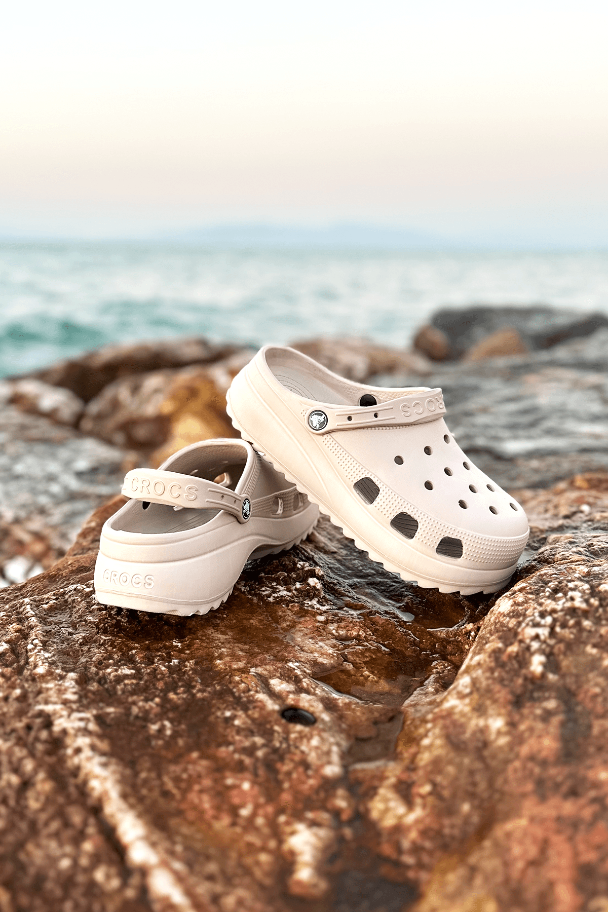Classic Platform Clog Bej Terlik
