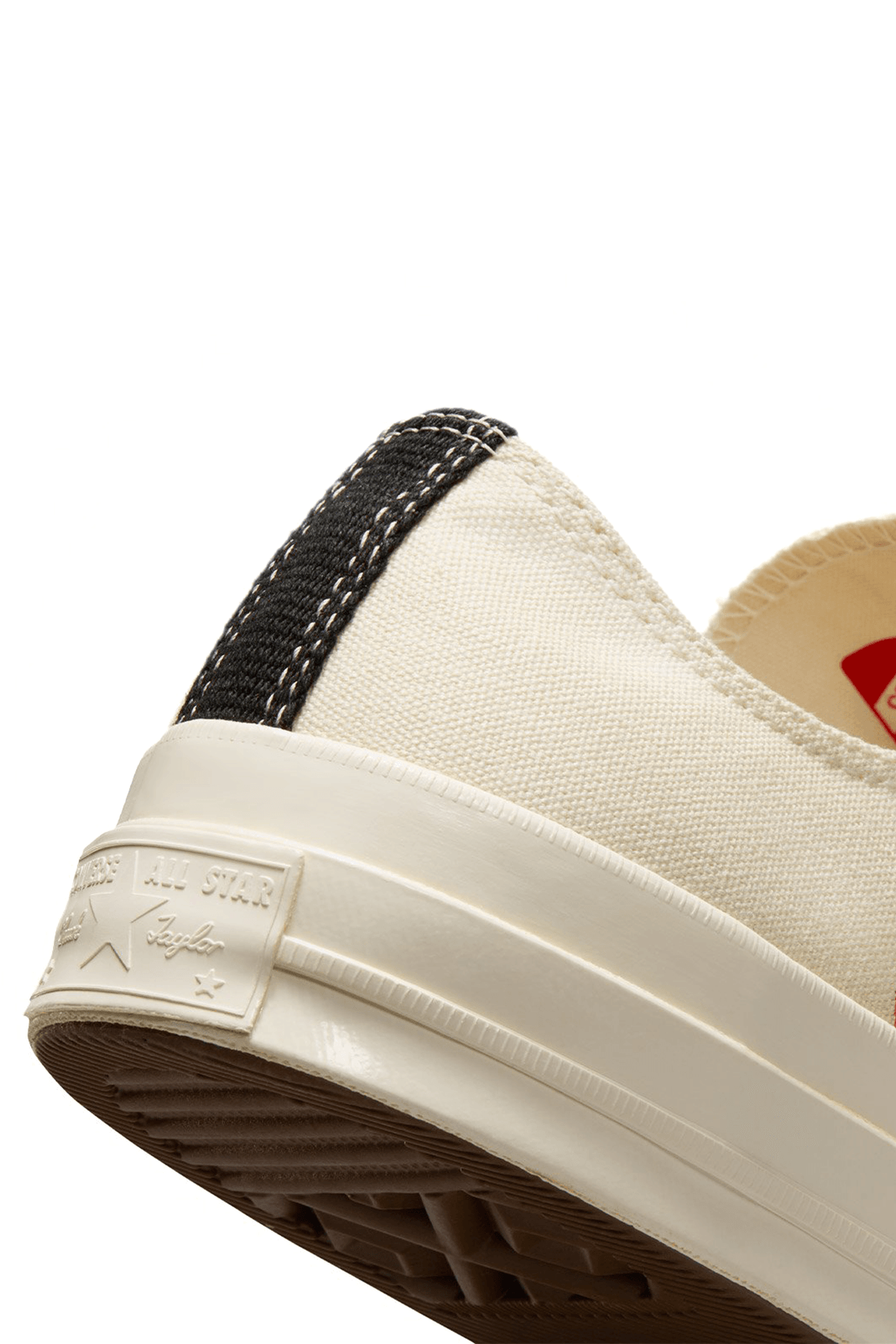 X Comme Des Garçons Play Chuck Kısa Bej Sneakers
