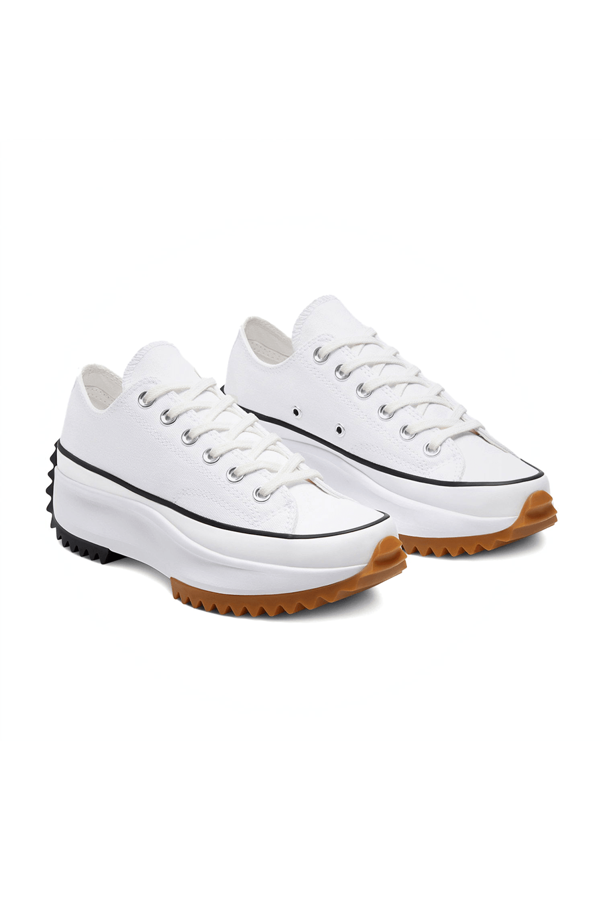 Run Star Hike Canvas Platform Kısa Beyaz Sneakers