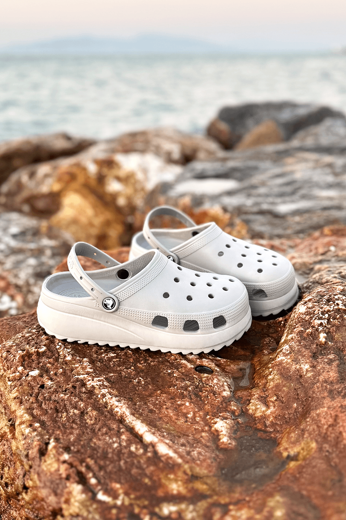 Classic Platform Clog Gri Terlik