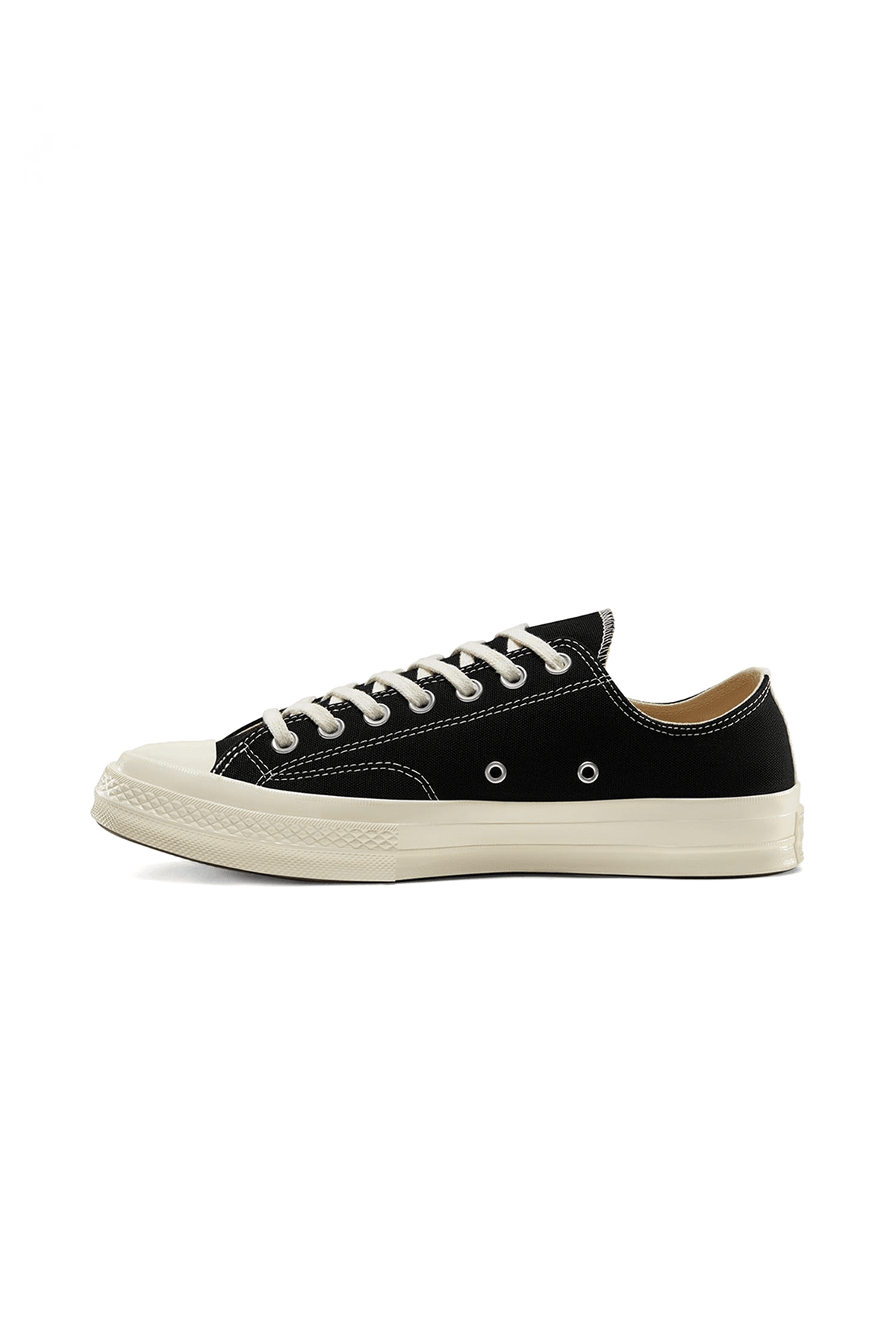 X Comme Des Garçons Play Chuck Kısa Siyah Sneakers