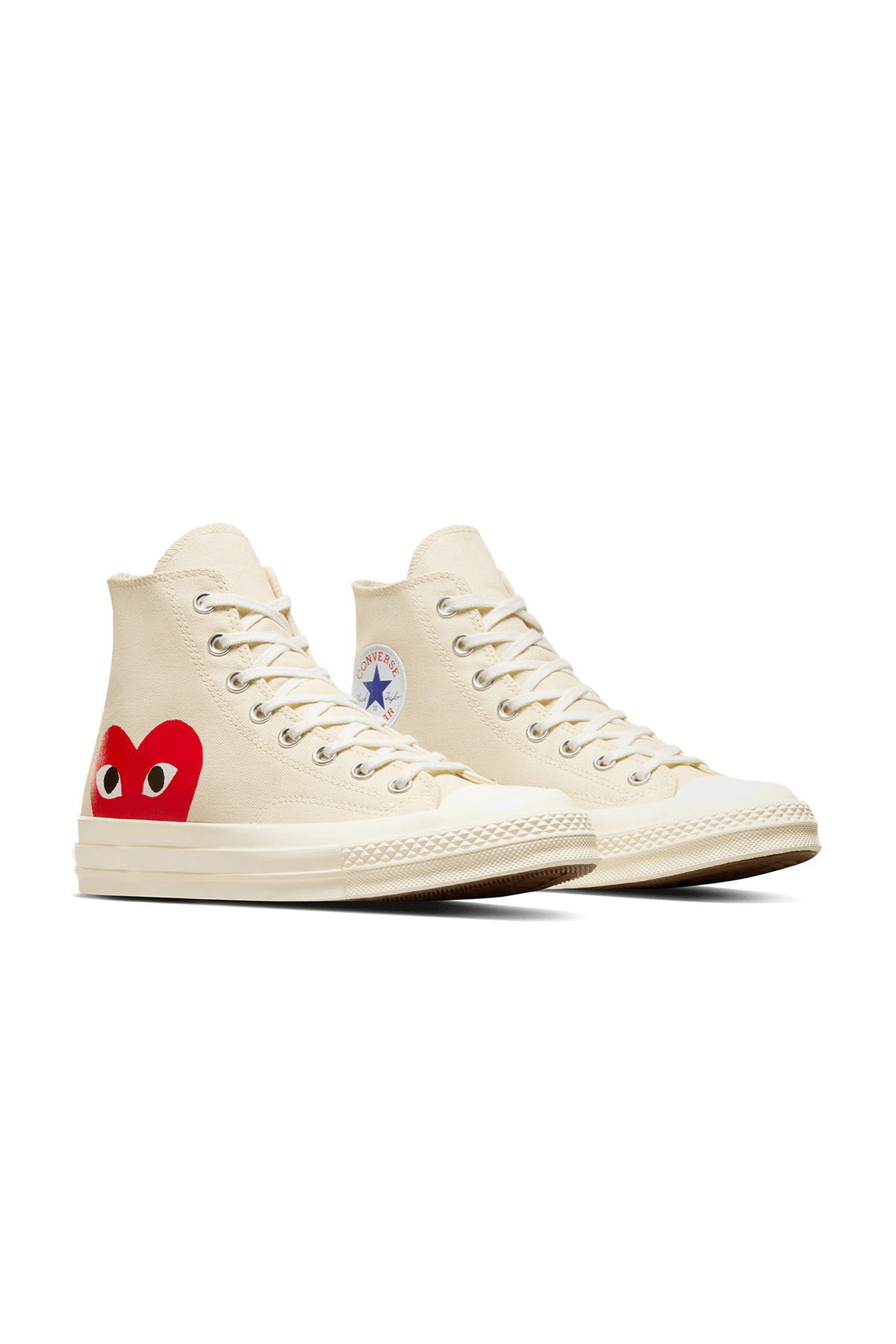 X Comme Des Garçons Play Chuck Uzun Bej Sneakers