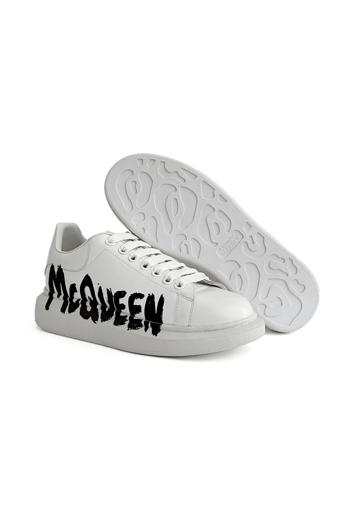 Street Style Logo Platform Beyaz Sneakers