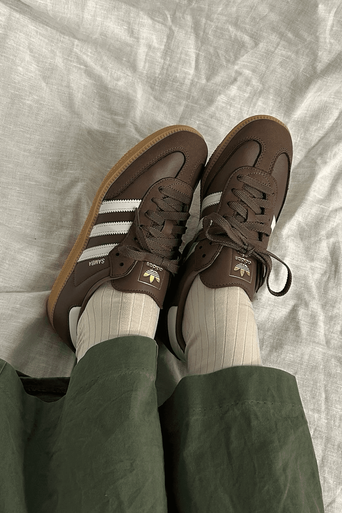 Samba Brown White Sneakers