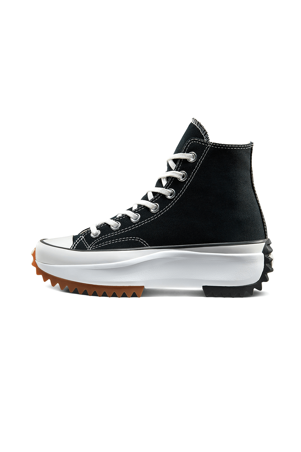 Run Star Hike Canvas Platform Uzun Siyah Sneakers