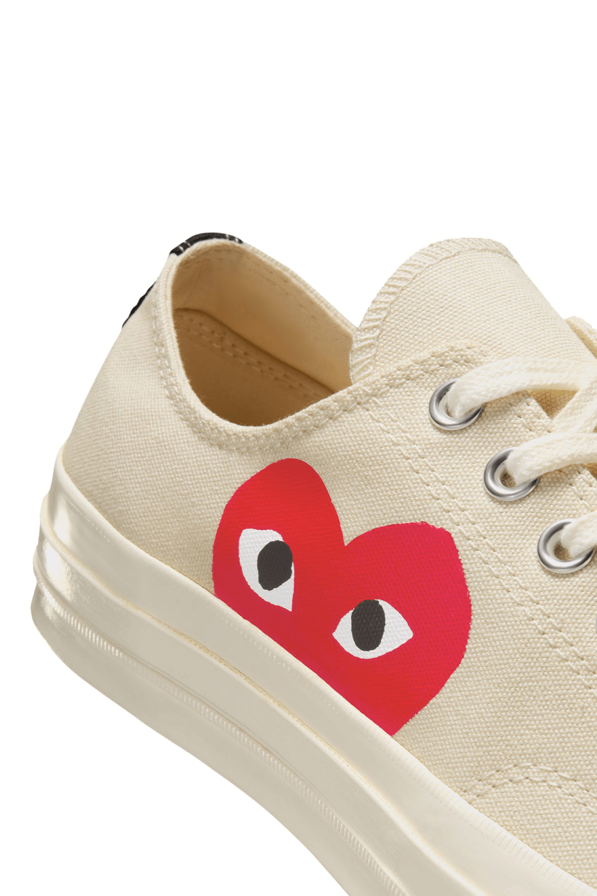X Comme Des Garçons Play Chuck Kısa Bej Sneakers