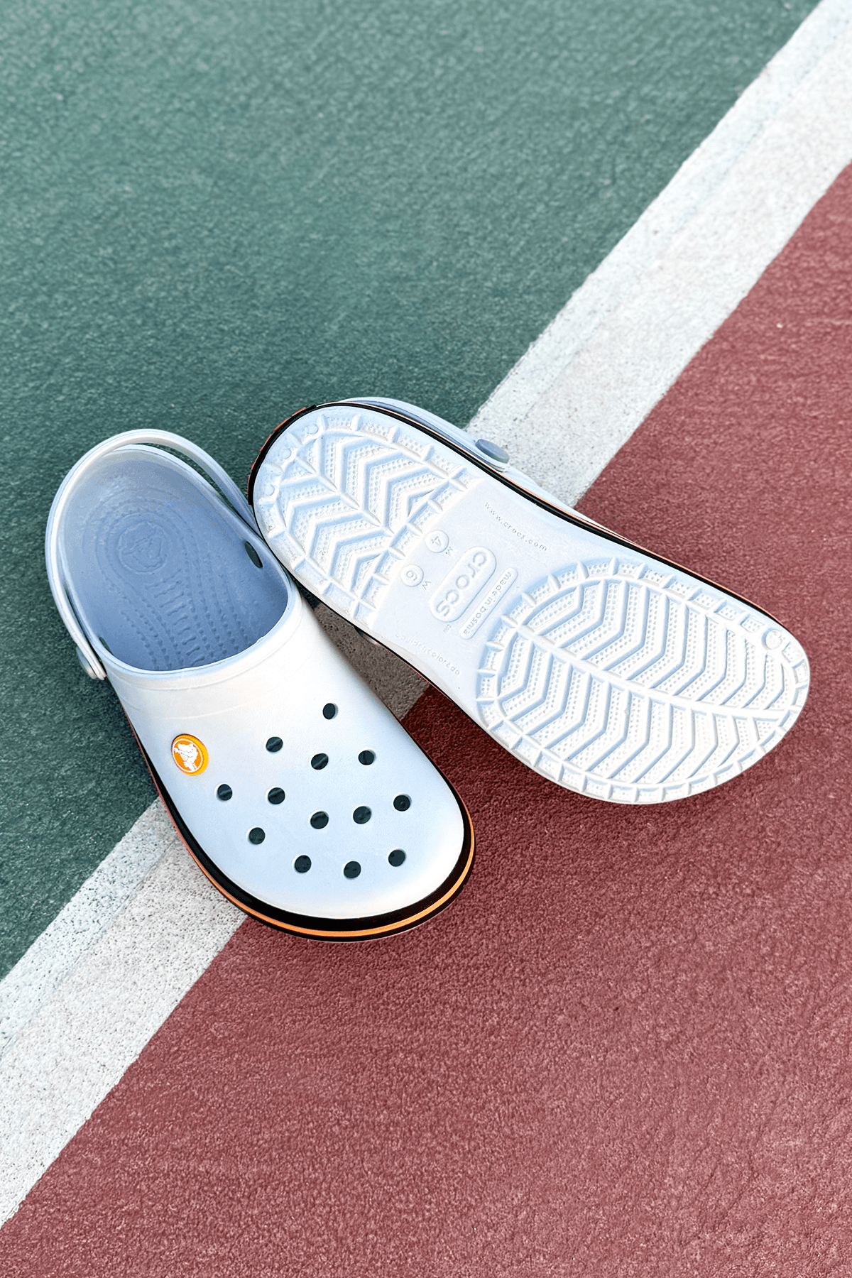 Crocband Gri Turuncu Terlik