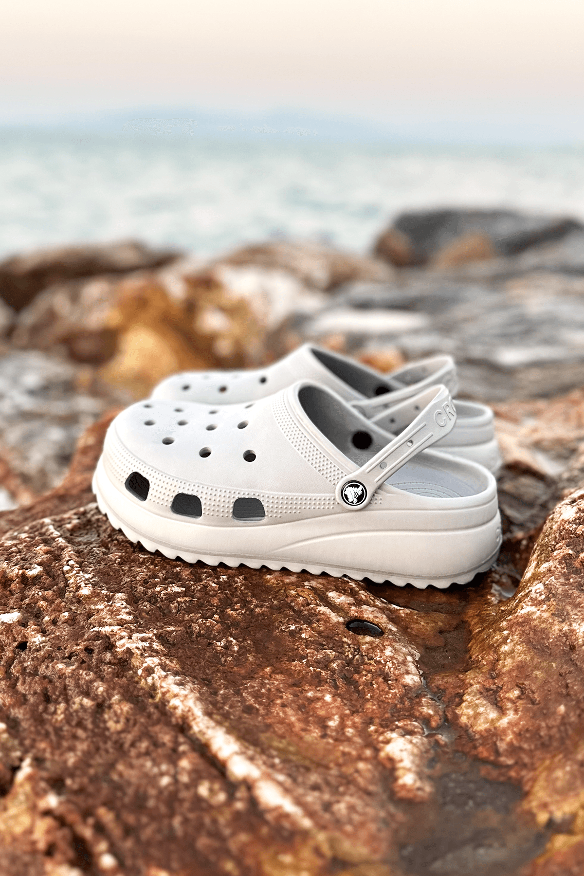 Classic Platform Clog Gri Terlik