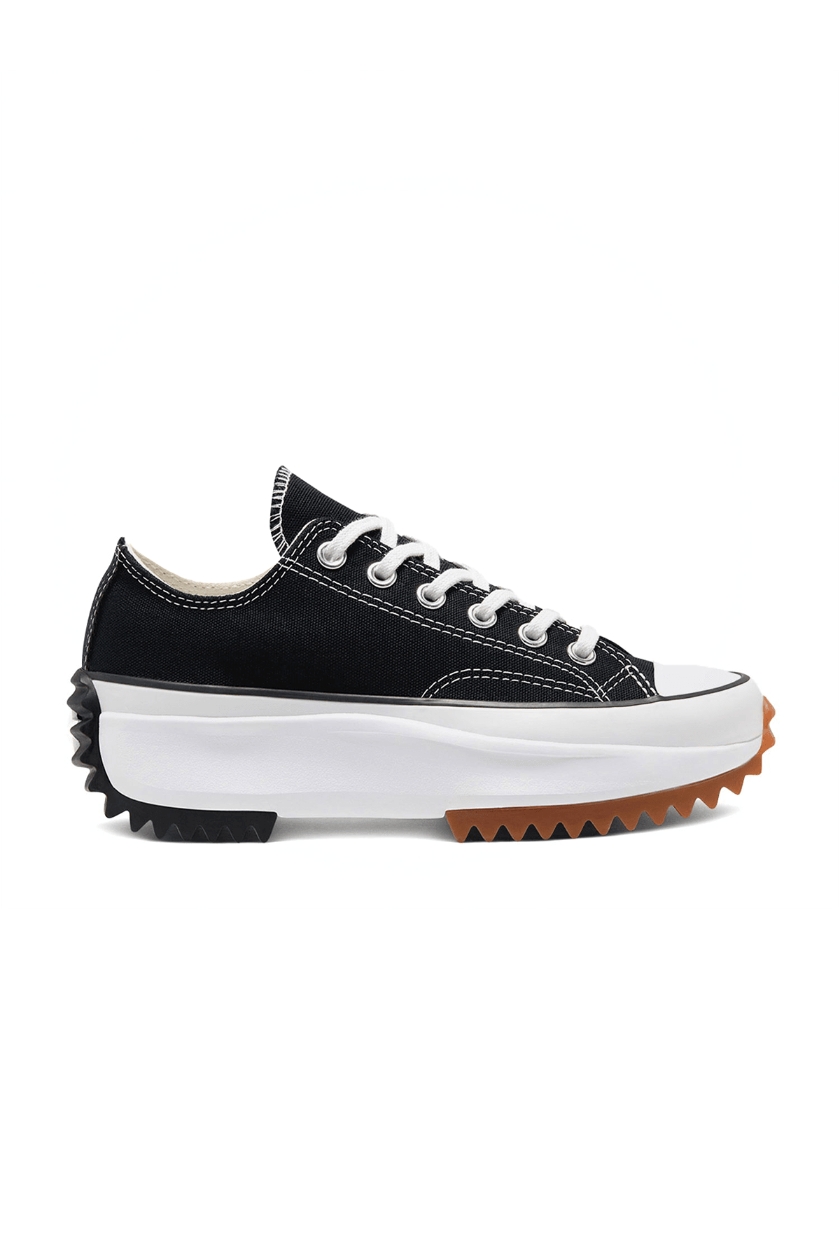 Run Star Hike Canvas Platform Kısa Siyah Sneakers