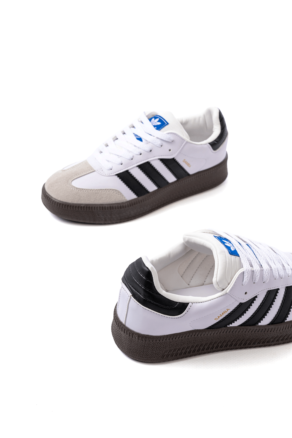Sambae OG Kadın Kalın Taban Beyaz Siyah Sneakers