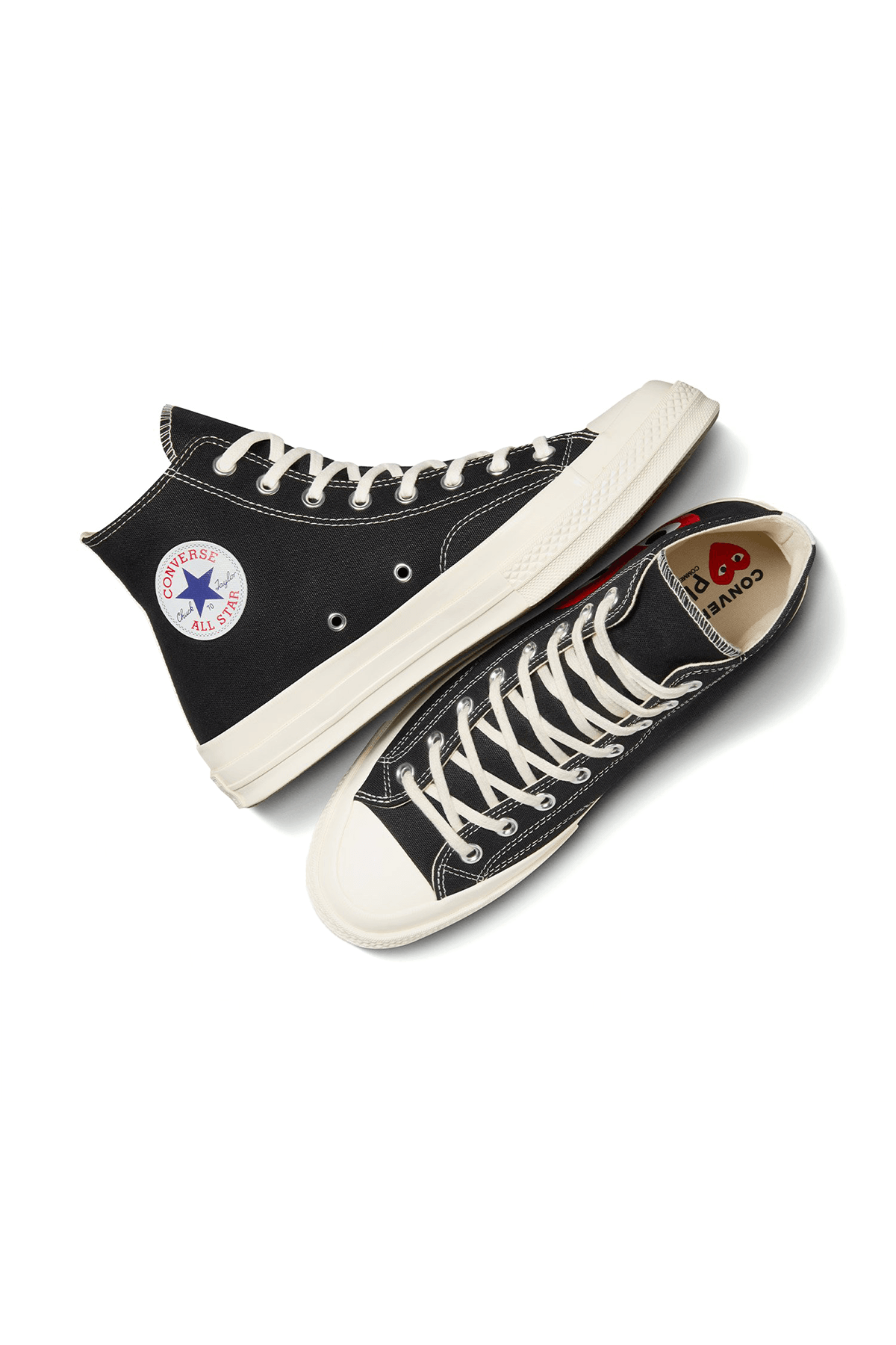 X Comme Des Garçons Play Chuck Uzun Siyah Sneakers
