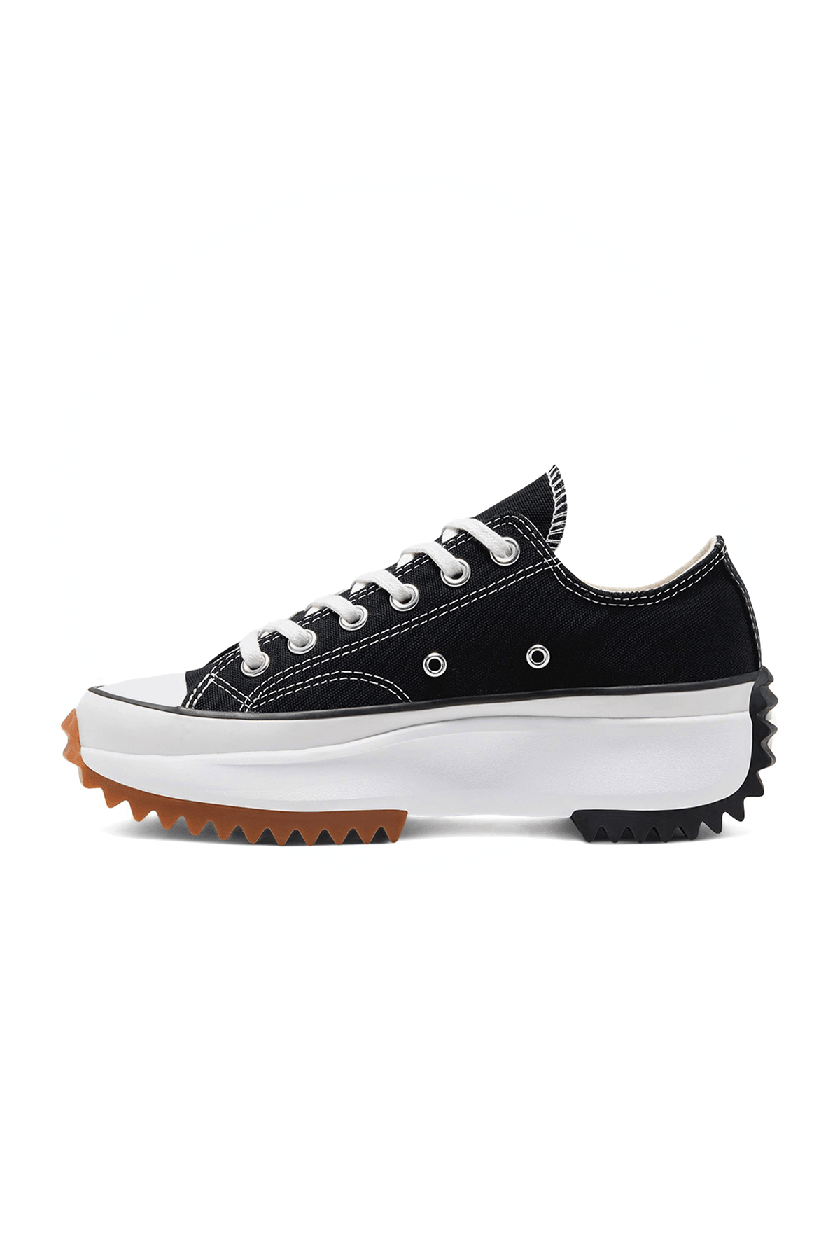 Run Star Hike Canvas Platform Kısa Siyah Sneakers