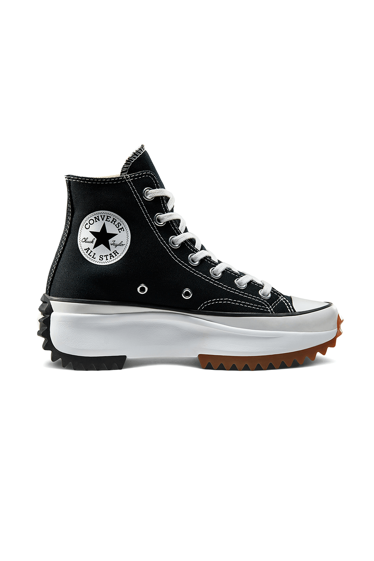 Run Star Hike Canvas Platform Uzun Siyah Sneakers