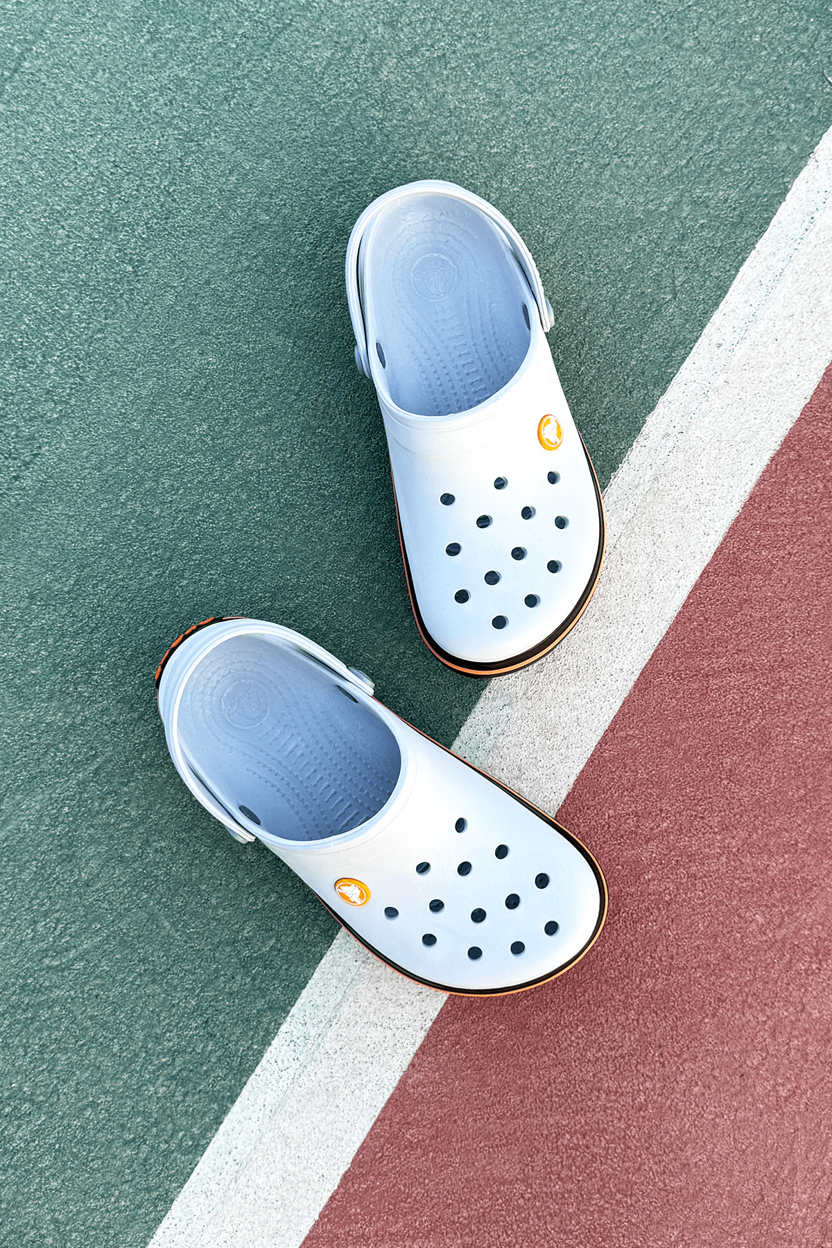 Crocband Gri Turuncu Terlik