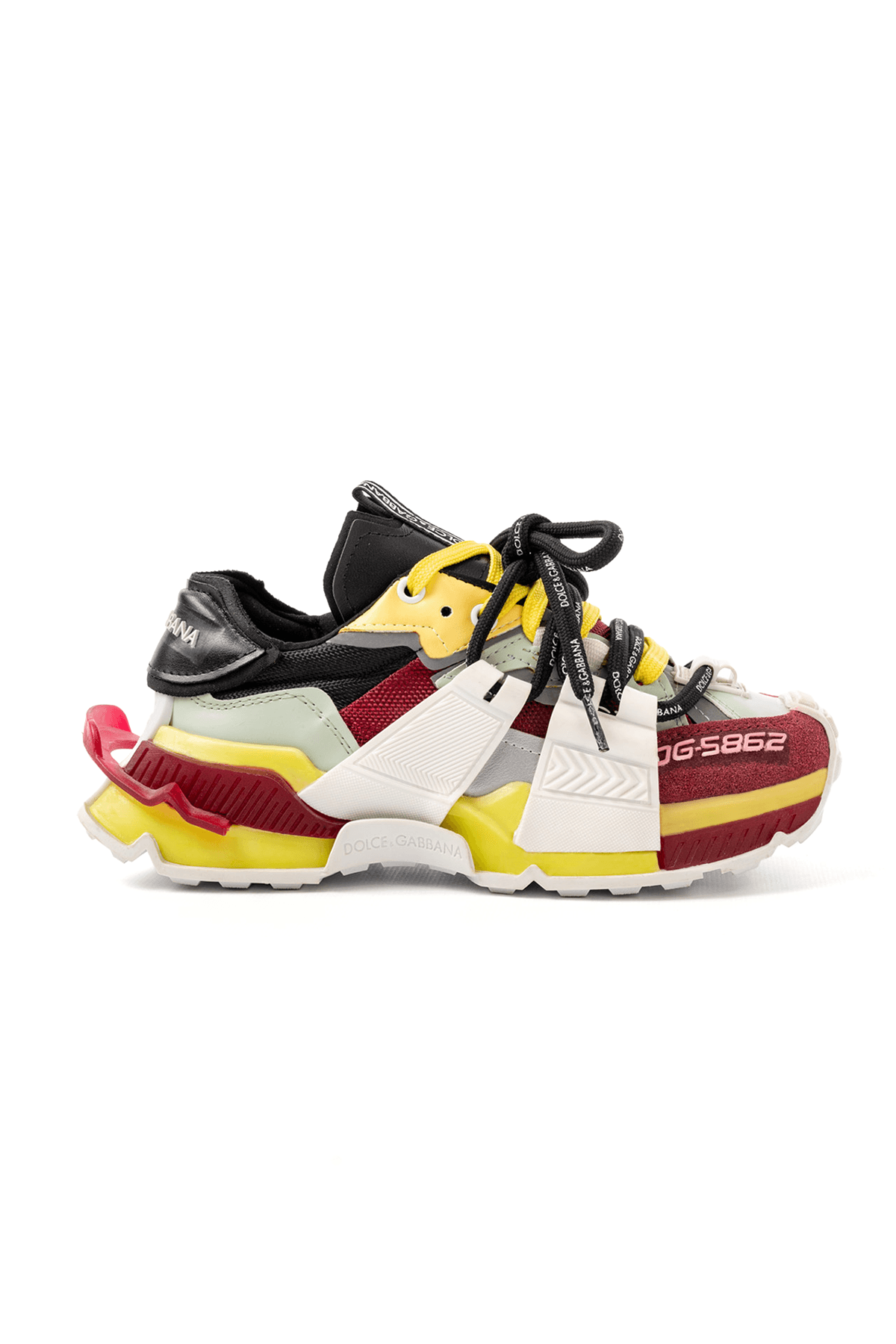 D&G Space Bordo Beyaz Sarı Sneakers