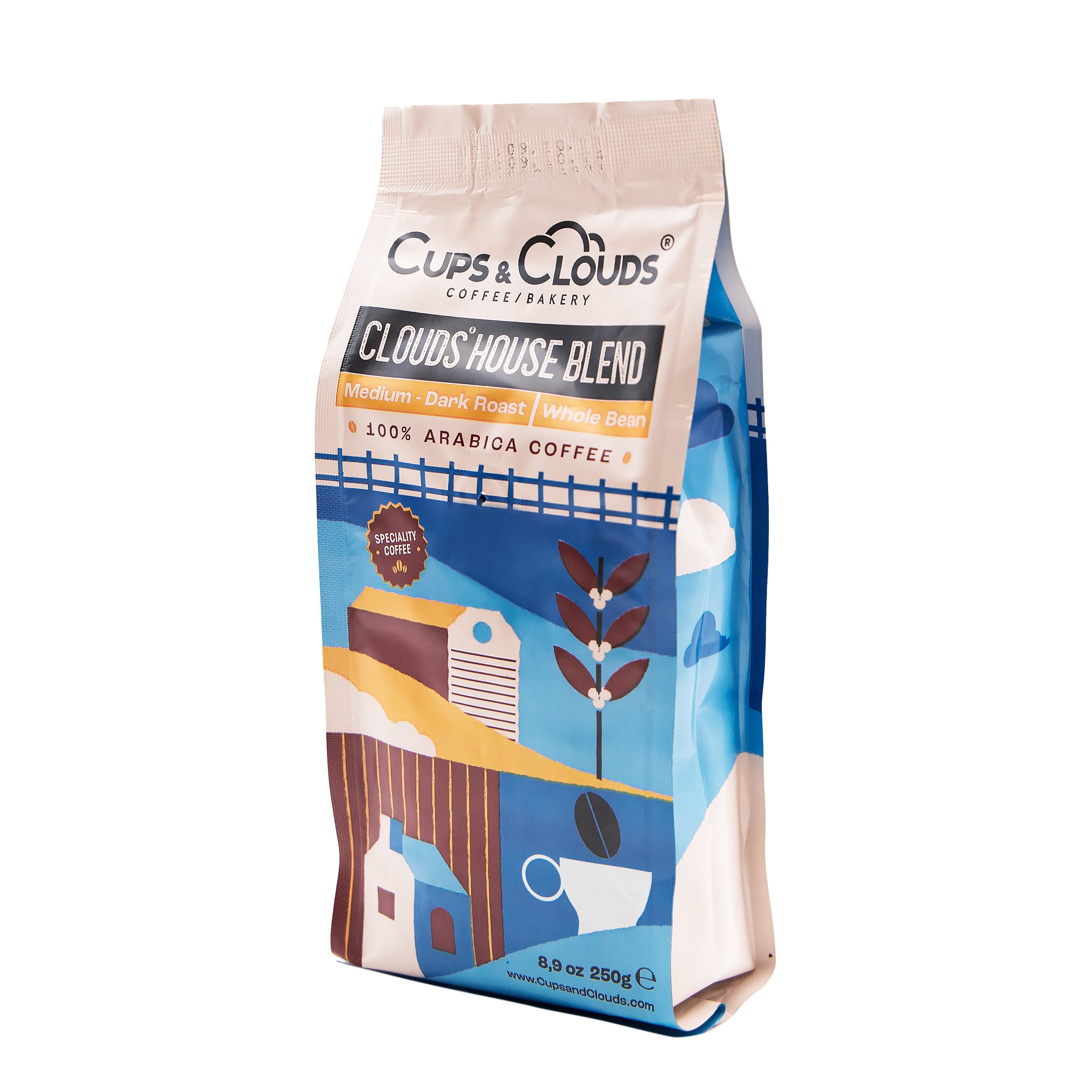 Clouds House Blend 100% Arabica Coffee 250 gr