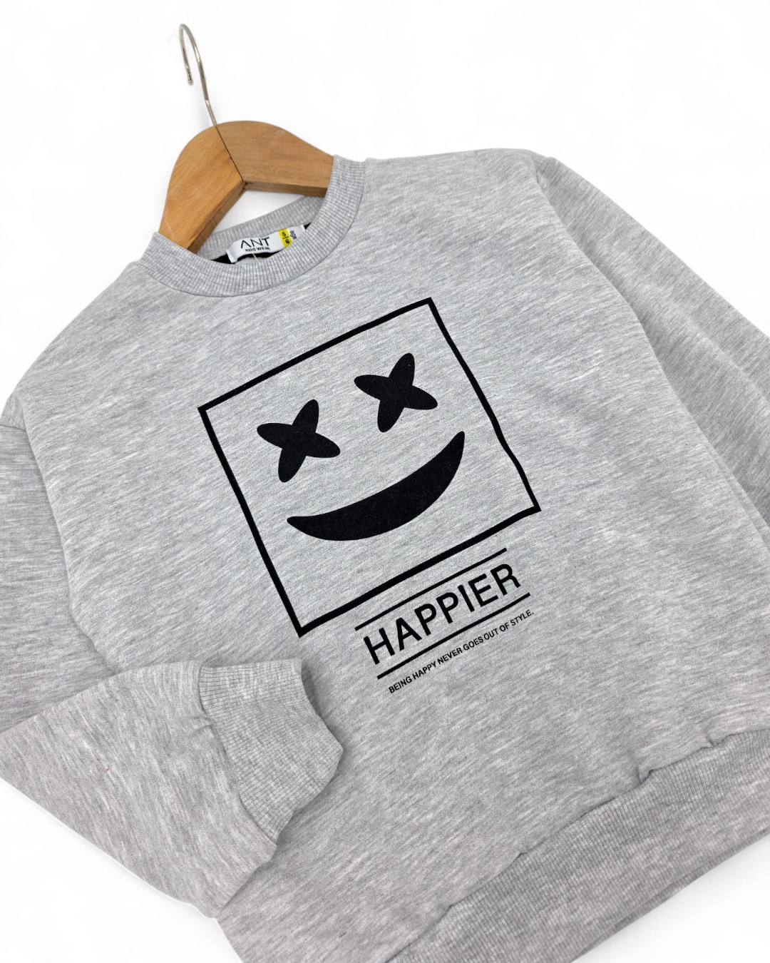Erkek Çocuk HAPPIER Baskılı, İnce Mevsimlik 5-6-7-8-9-10 Yaş Viskon 2 İplik Eşofman Takımı R2196