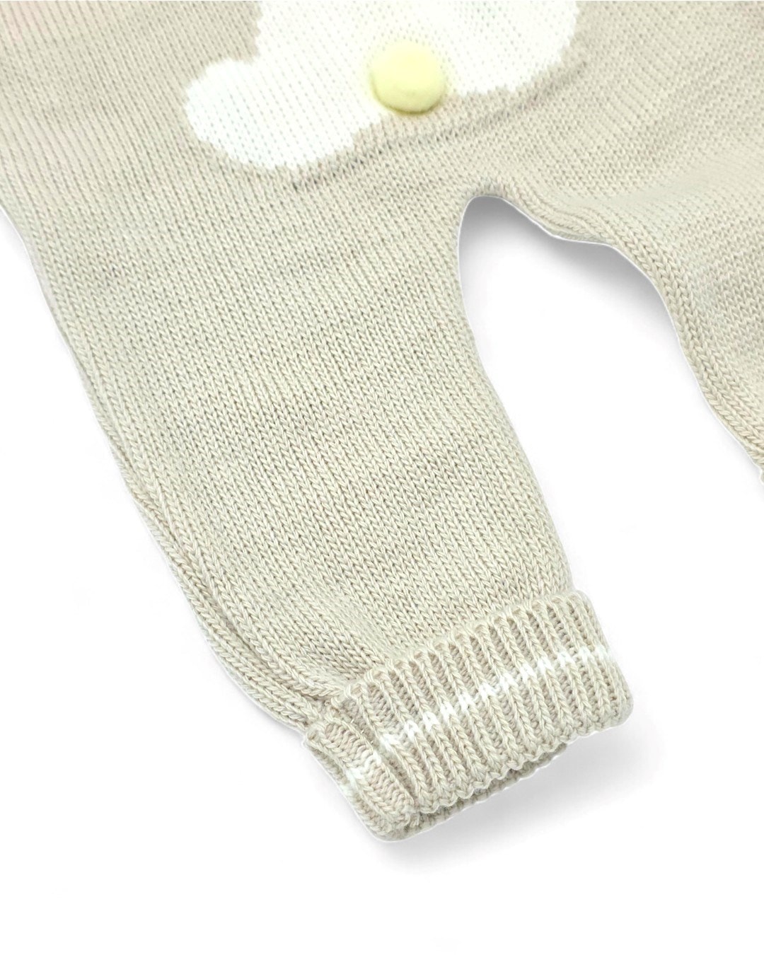  Kışlık Tavşan Detaylı Triko Salopet ve İç Badili Takım, 3-6-9-12 Ay Triko Bahçıvan Tulum R2206