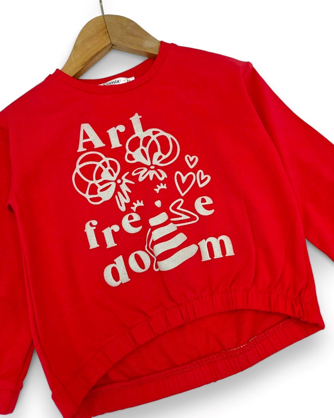 Kız Çocuk Kalp Baskılı Taytlı, Mevsimlik, 2-10 Yaş Sweatshirtlü Alt Üst Taytlı Takım R2318 