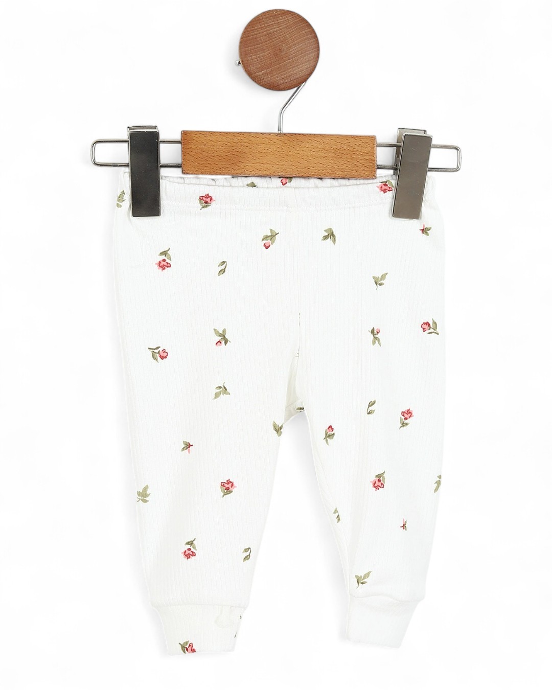 Kız Bebek Lale Baskılı İnce Fitilli Gecelik Pijama Takımı Çıtçıtlı  Alt Üst Takım  R1474
