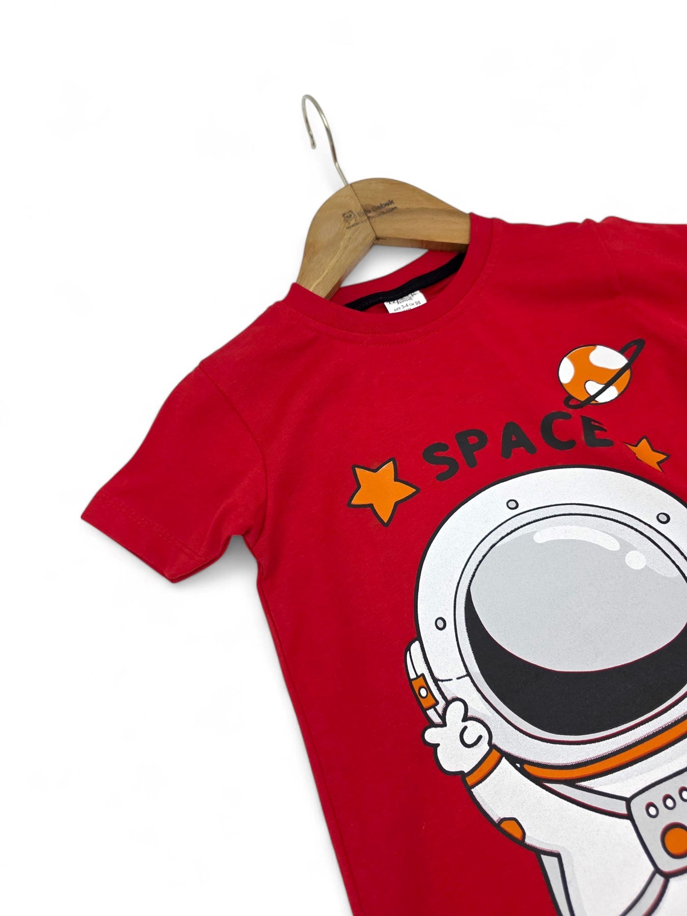 Erkek Çocuk Uzay Temalı Astronot Baskılı Yazlık Tişört ve Şort Takımı (4-8 Yaş) – R1954