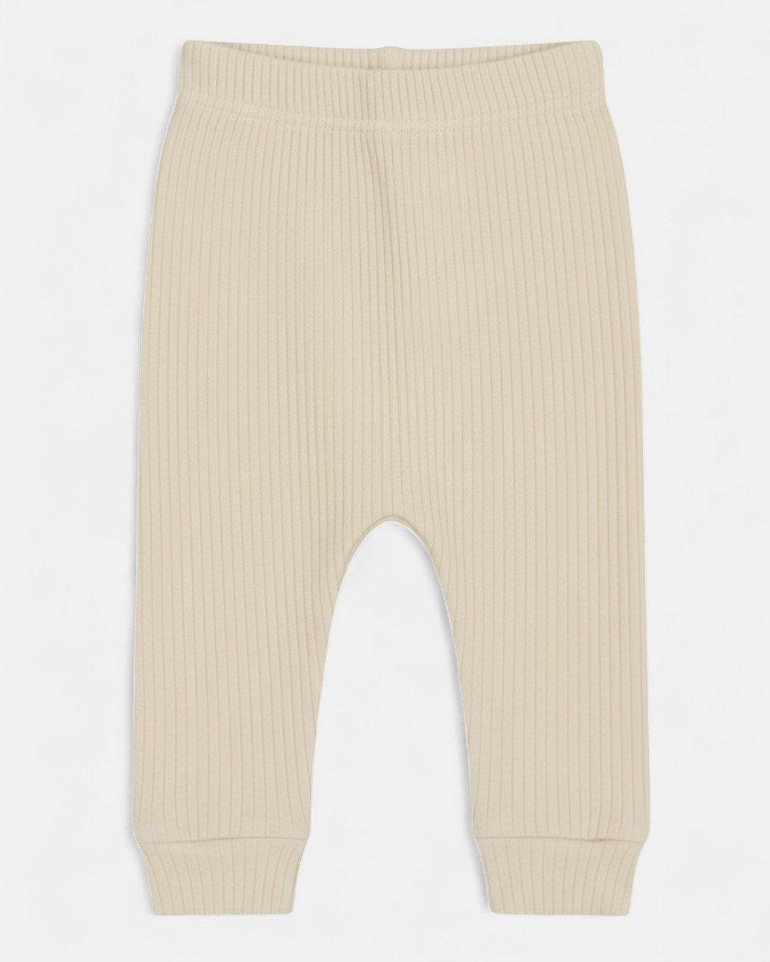 Krem Renk Kız ve Erkek Bebekler İçin Fitilli Çıtçıtlı Mevsimlik 3-6-9-12 Ay Pijama Takımı R1052