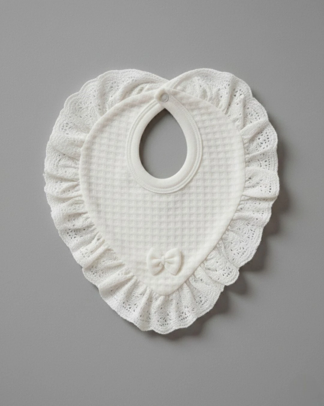 Kız Bebek Dantel ve Fırfır Detaylı Düz Beyaz Renk 10'lu Premium Hastane Çıkışı Zıbın Seti R2369