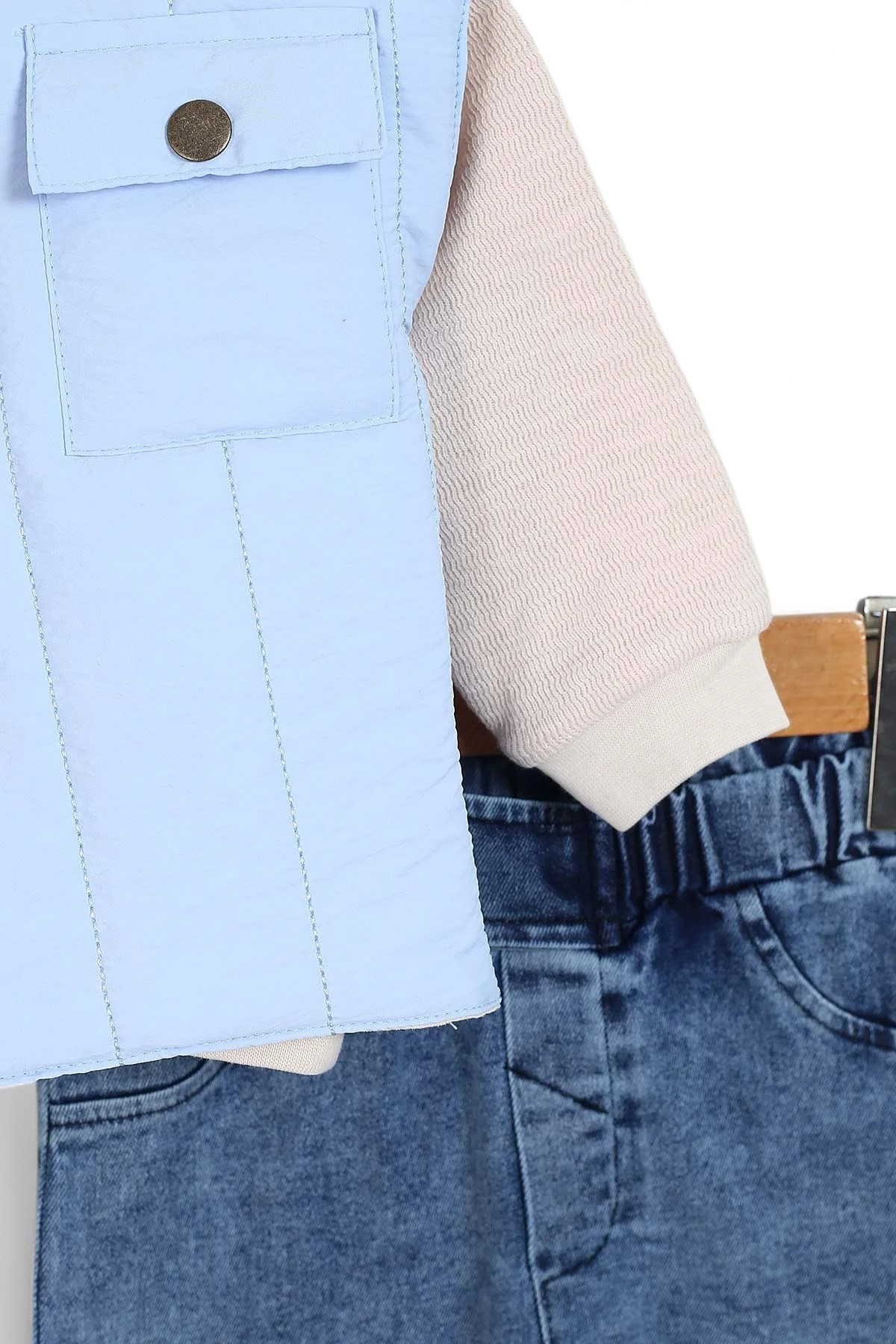 ERKEK ÇOCUK KOT PANTALONLU YELEKLİ MEVSİMLİK 1- 1 BUÇUK 2 YAŞ ŞIK BAYRAMLIK TAKIM R1600