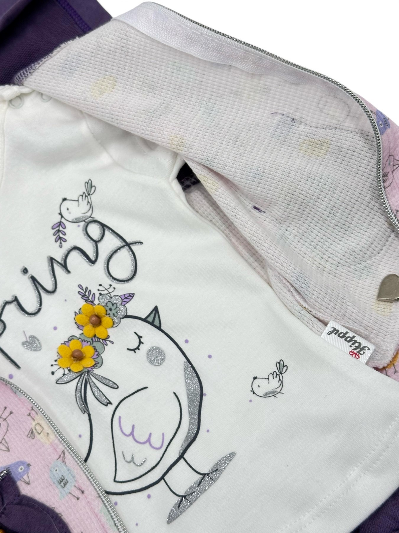 KIZ BEBEK YAZLIK KAPÜŞONLU YELEKLİ T-SHIRTLÜ ŞORTLU 3'LÜ TAKIM R1769