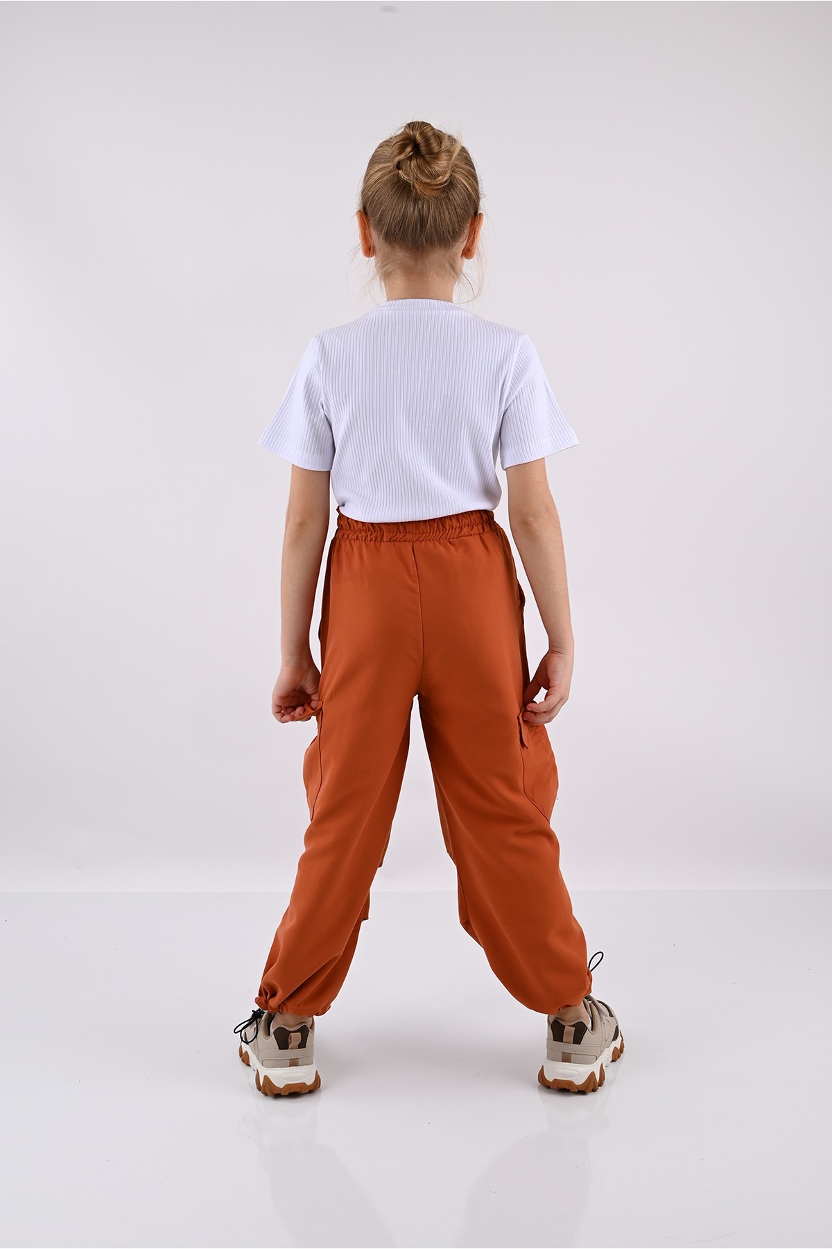 KIZ ÇOCUK SOFT PANTALONLU YAZLIK KISA KOLLU T-SHİRT PANTALON SETİ  5-12 YAŞ (DAR KALIP) R778