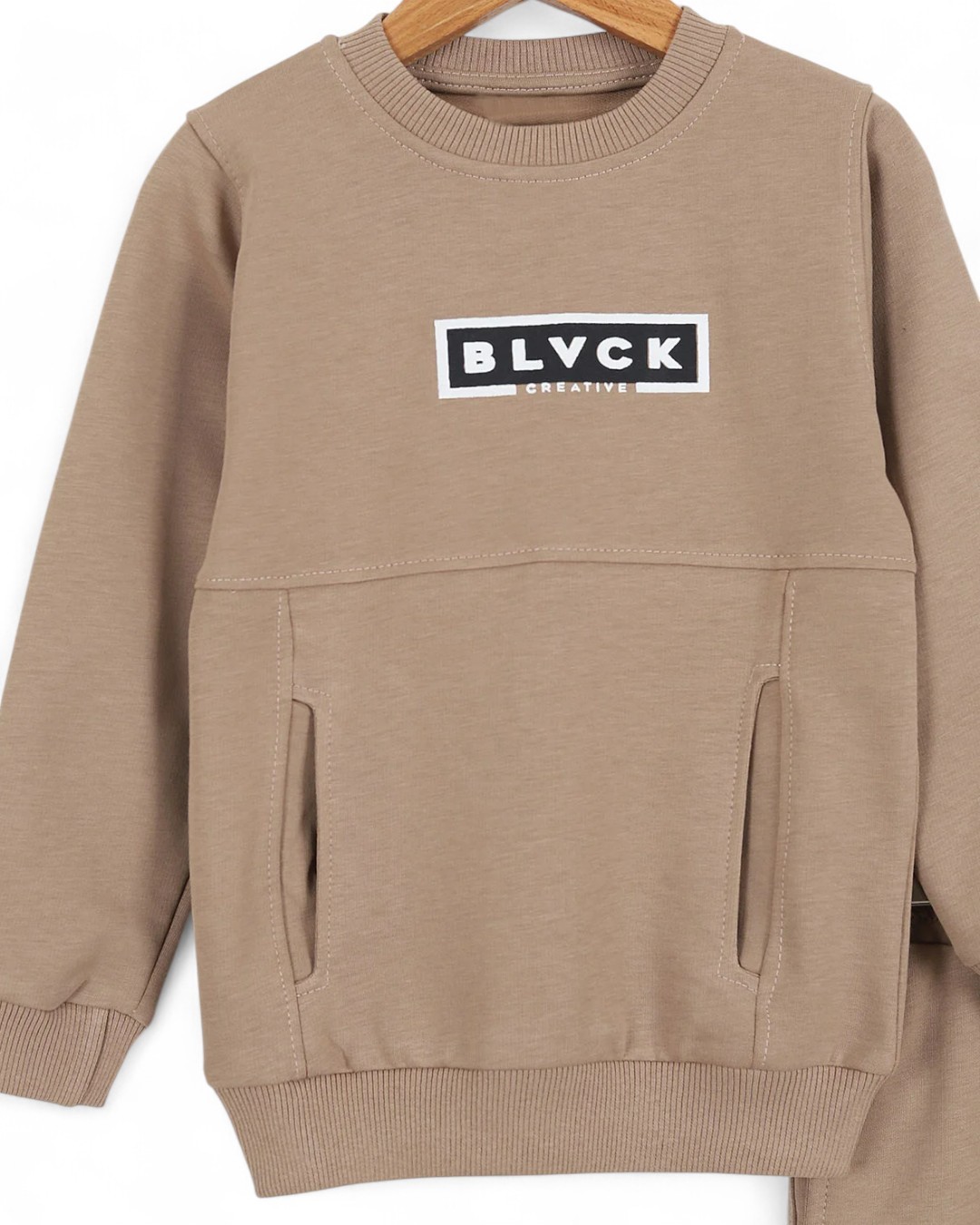 Erkek Çocuk Baskılı Sweatshirt Cep Detaylı 2-3-4-5-6-7-8-9-10 Yaş Mevsimlik Okul Eşofman Takımı R2194
