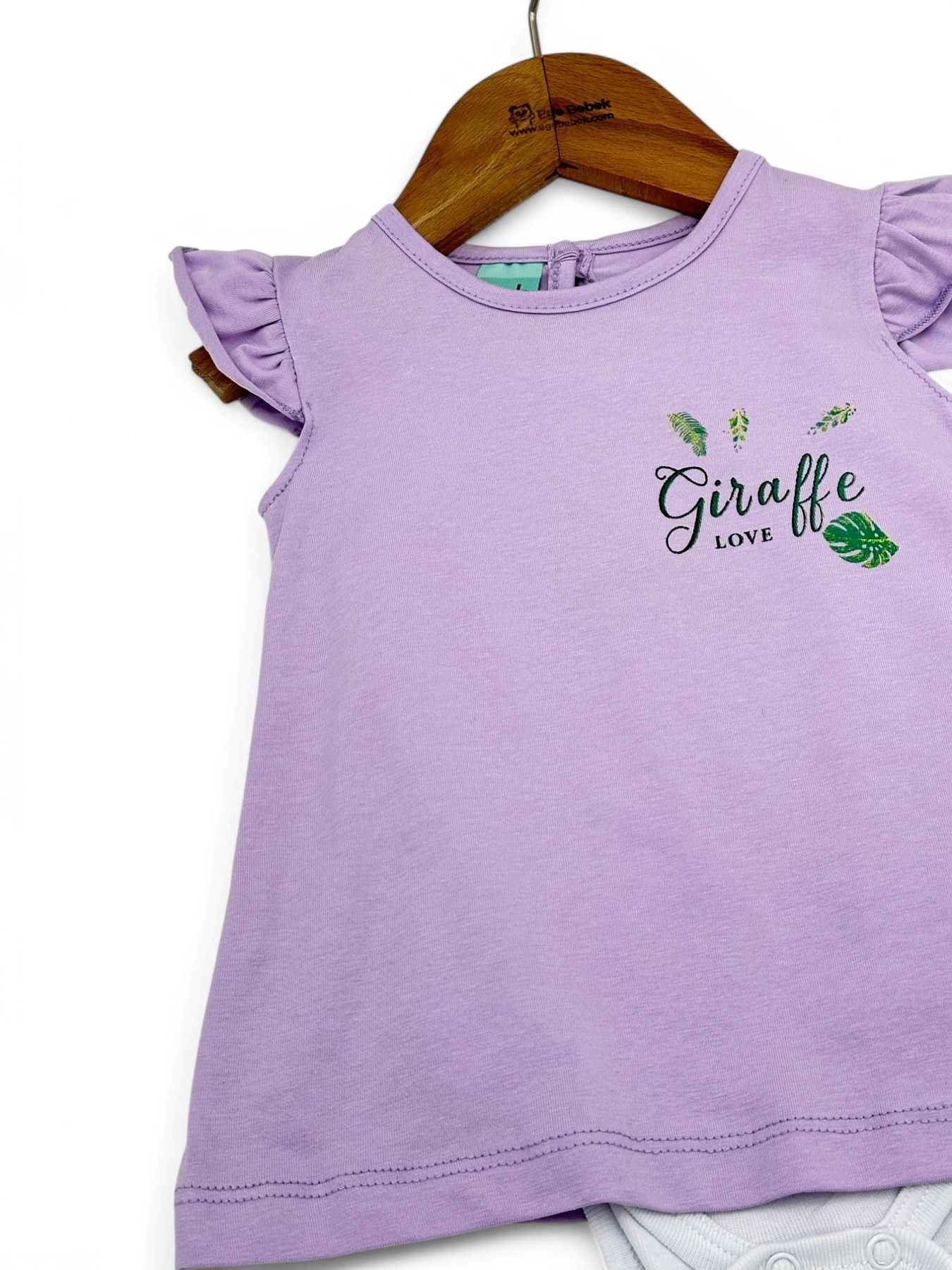 KIZ BEBEK YAZLIK 3-6-12-18-24 AY SIRTI ZÜREFA BASKILI ÇITÇITLI BODY'Lİ 3 PARÇA ALT ÜST TAKIM R1745