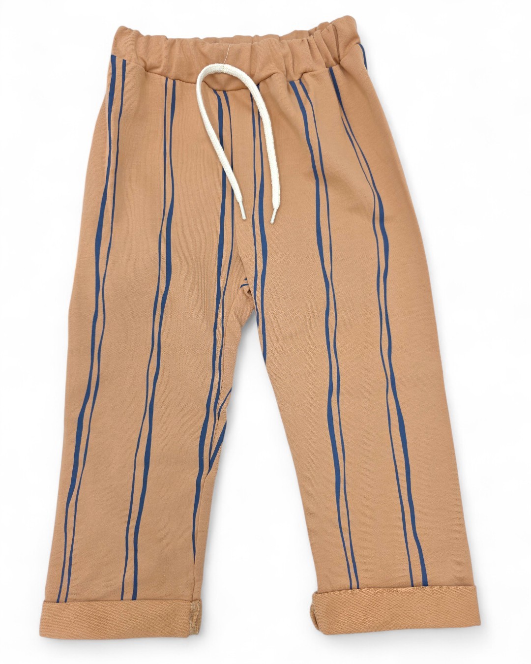 Erkek Çocuk Manzara Baskılı Sweatshirt, Çizgili Pantalonlu Özgün Tasarım Alt Üst Eşofman Takımı R2083