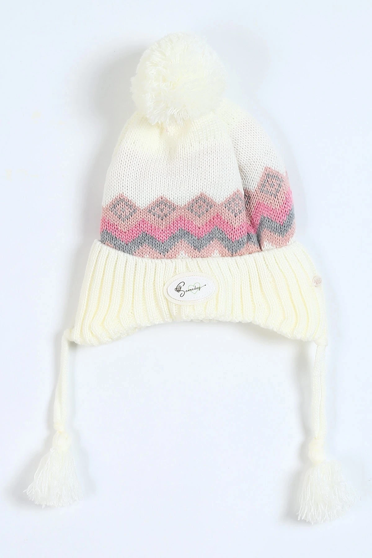 Kız Çocuk 4-8 Yaş İçi Polarlı Triko Çocuk Beresi BR31 - EKRU