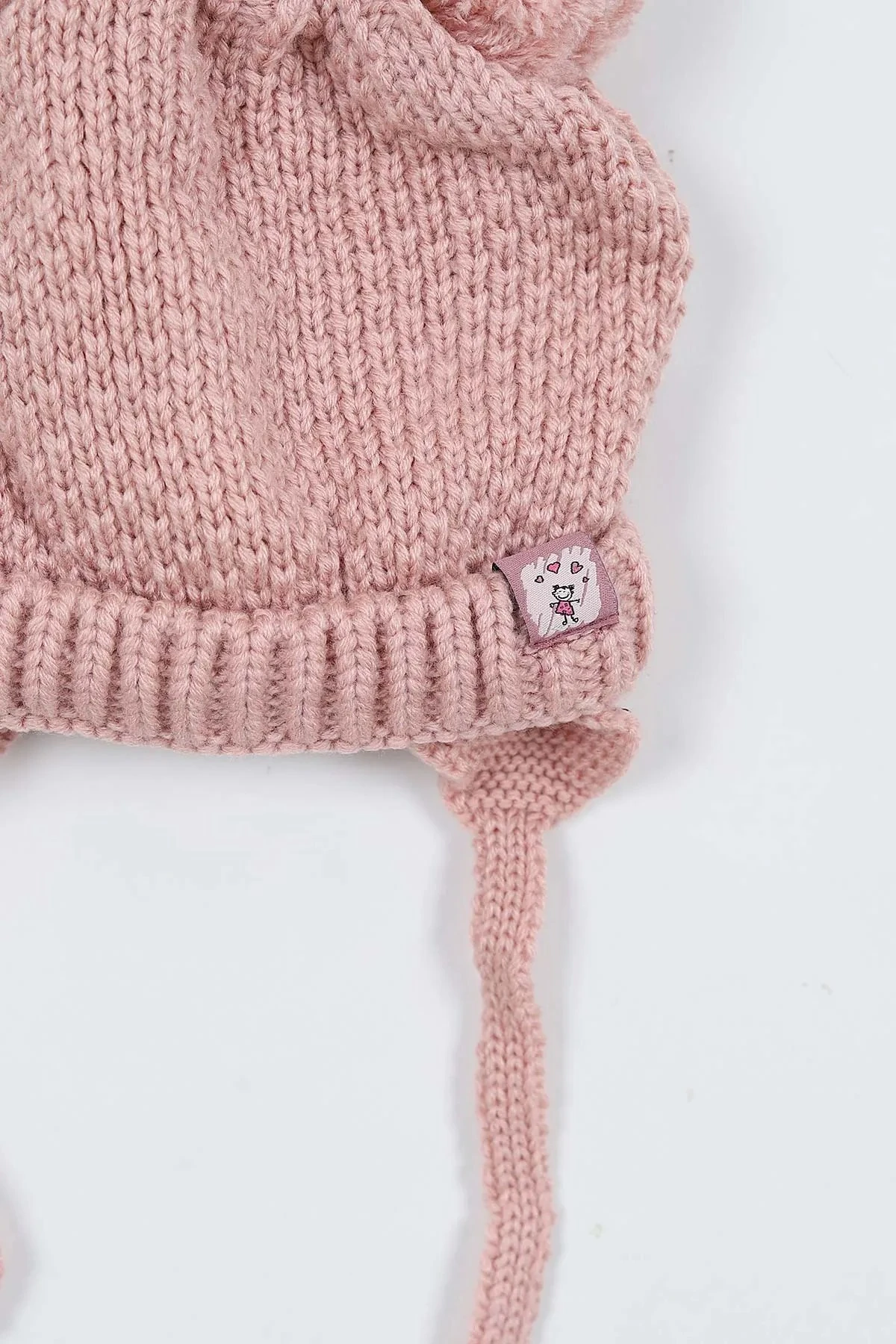 Kız Bebek 0-18 Aylık İçi Polarlı Triko Bere / 0-18 Ay için Uygundur. BR23