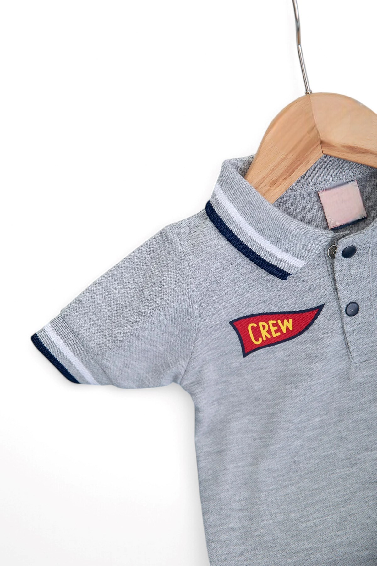 ERKEK BEBEK YAZLIK POLO YAKALI KOT GÖRÜNÜMLÜ YUMUŞAK ŞORTLU 2'Lİ 6-9-12-18-24 AY BEBEK TAKIMI R1693