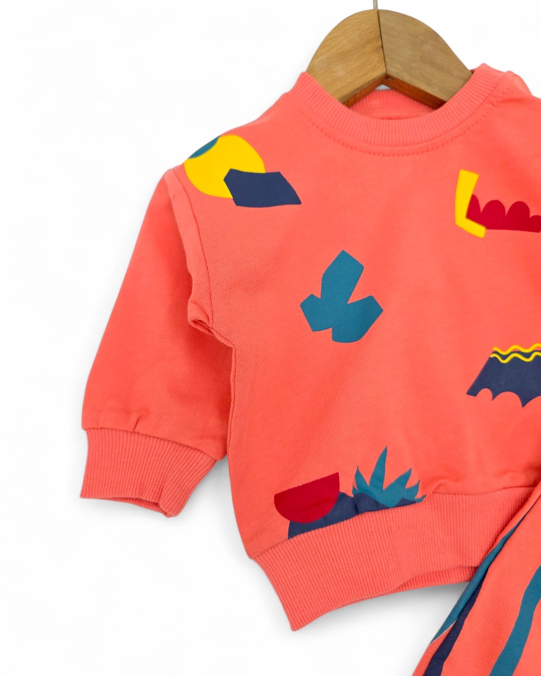 Erkek Bebek Mevsimlil Baskılı Sweatshirt, Çizgili Altlı 6-9-12-18-24 Ay 2'li Alt Üst Takım R2103