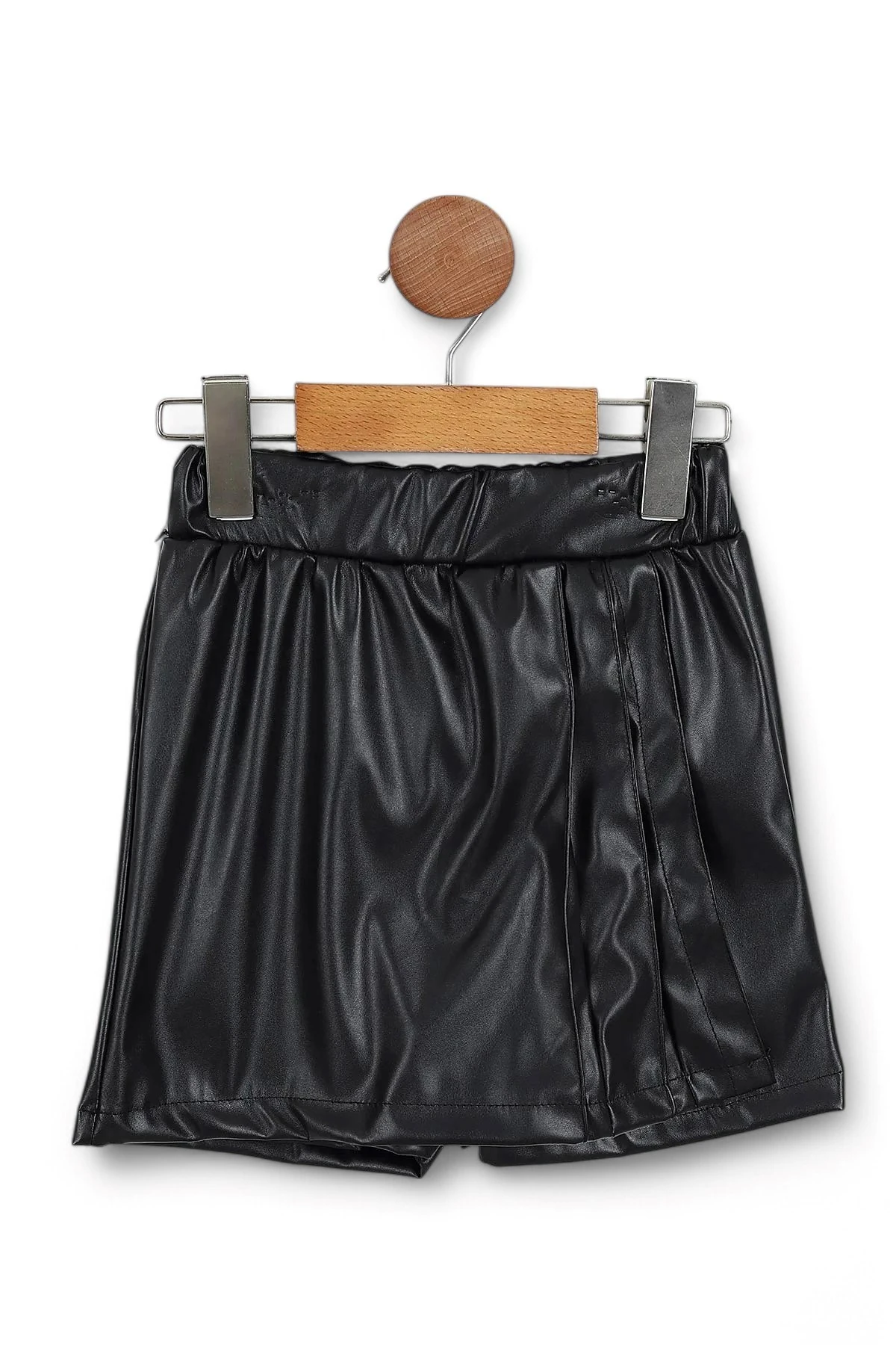 DAR KALIP ! KIZ ÇOCUK DERİ ŞORT ETEKLİ MEVSİMLİK BADİLİ 2'Lİ ŞIK TAKIM 4-11 YAŞ BAYRAMLIK R1591