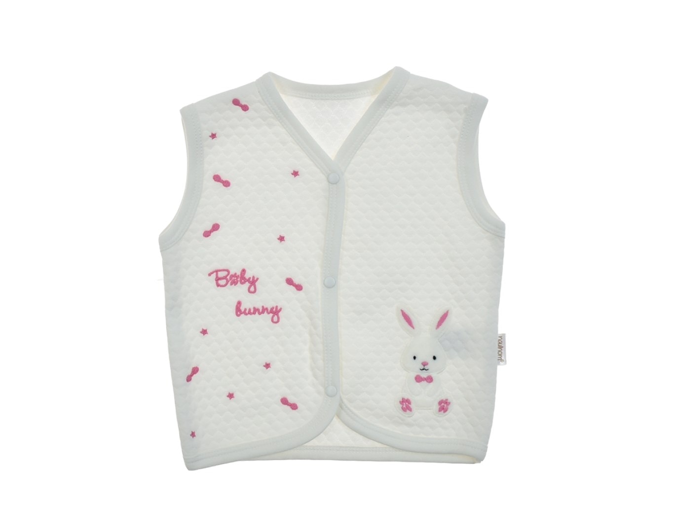 YENİ DOĞAN BEBEK 0-3-6-9-12 AY TAVŞAN DETAYLI YELEK R1895 - EKRU