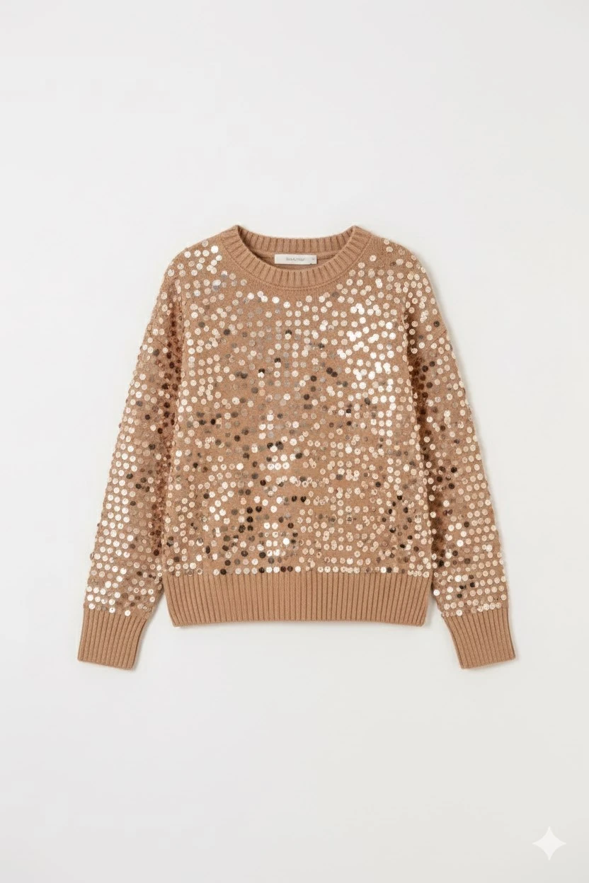 Kız Çocuk 9-15 Yaş Pullu Akrilik Kazak, Pullu Triko Çocuk Kazağı l 9-10-11-12-13-14-15 Yaş Kız Kazak