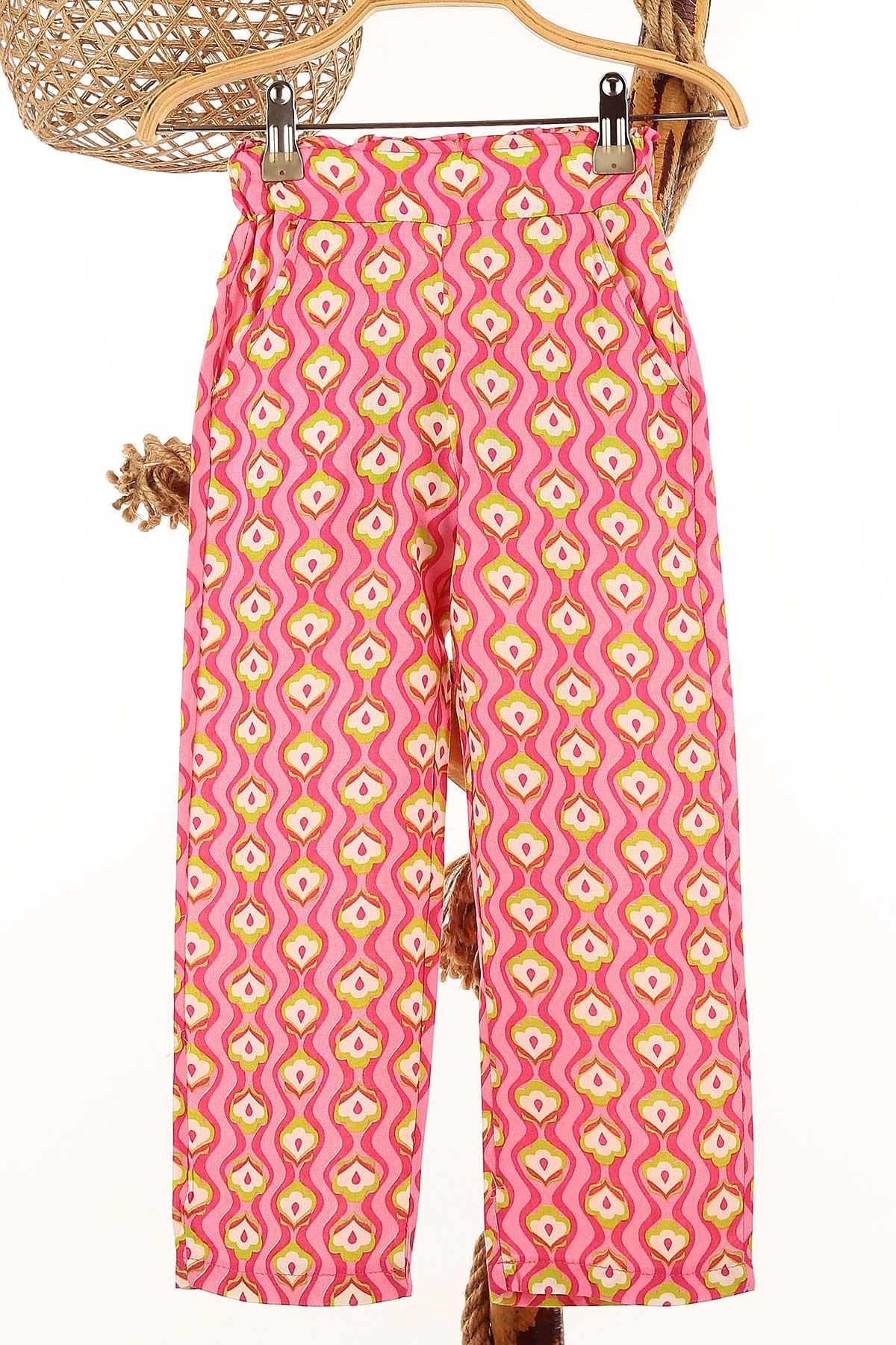 KIZ ÇOCUK YAZLIK 2-3-4-5-6 YAŞ TİRİL TİRİL  VİSKON ALTLI  CROP MODEL T-SHIRTLÜ KIZ ÇOCUK TAKIMI R1678