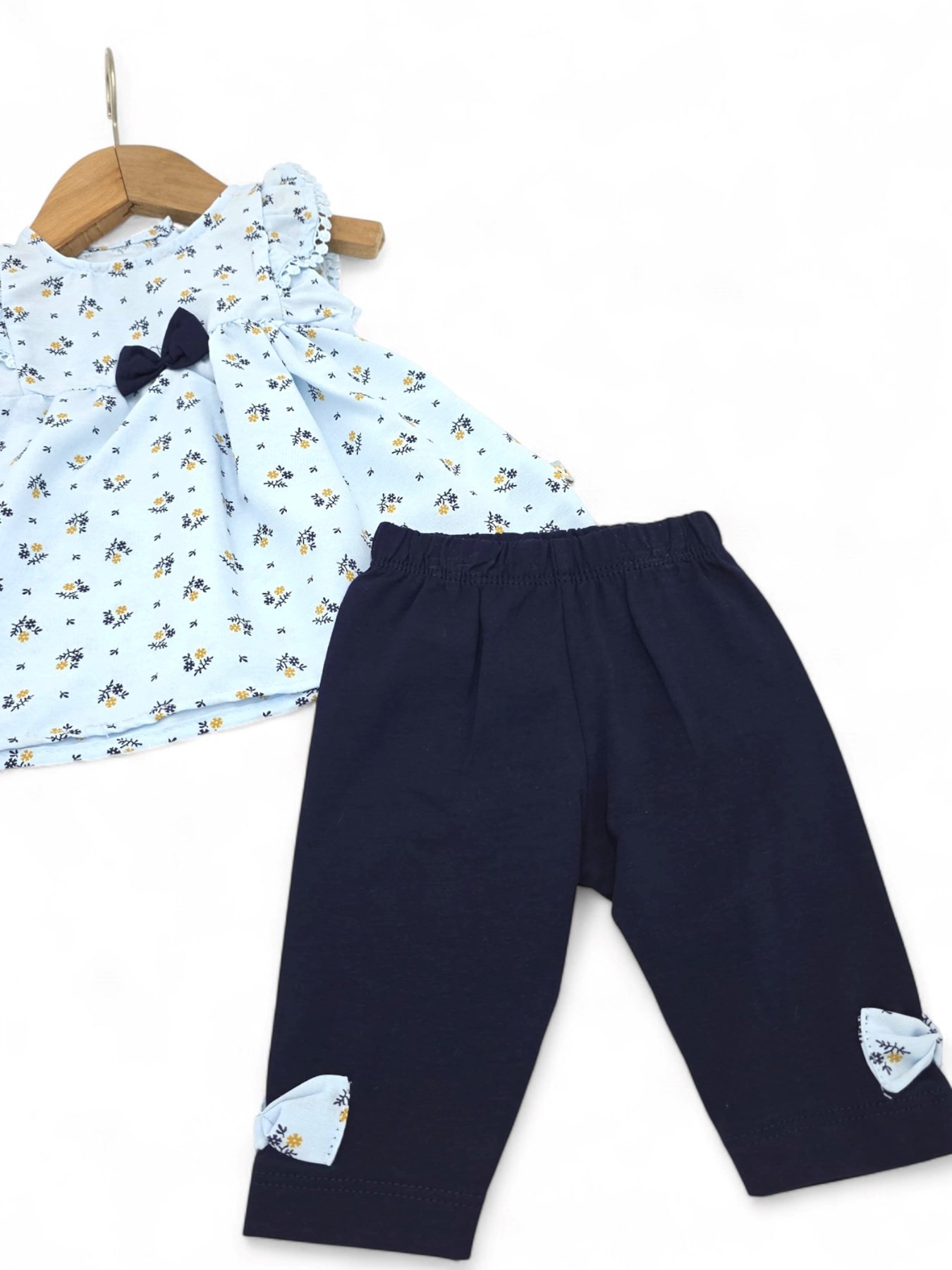 KIZ BEBEK 3-6-9-12-18-24 AY YAZLIK FİYONK DETAYLI BLUZLU TAYTLI BAYRAMLK ŞIK TAKIM R1876
