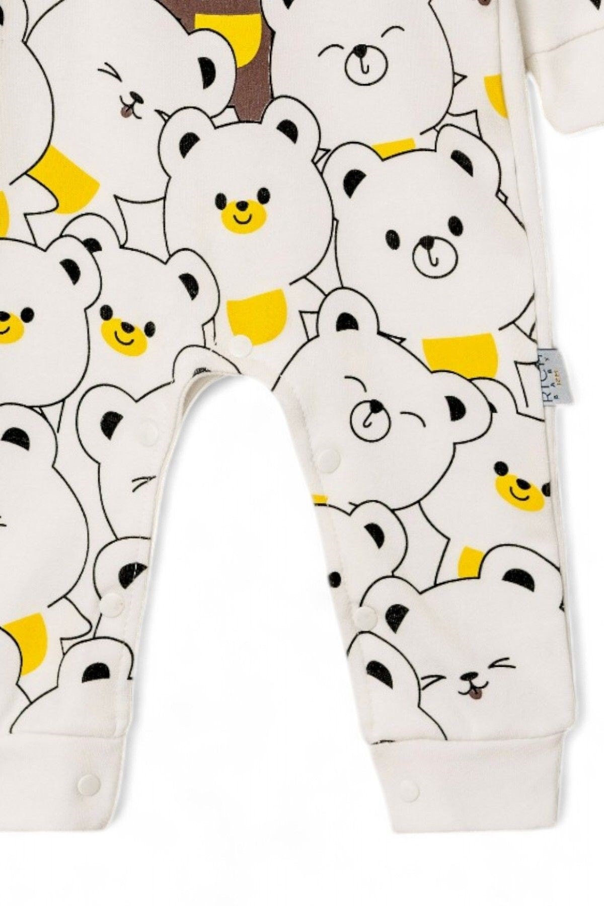 Erkek Bebek Hello Ayılar Baskılı Mevsimlik Yeni Doğan Alttan Çıtçıtlı  0-3-6-9-12 Ay Tulum R1499