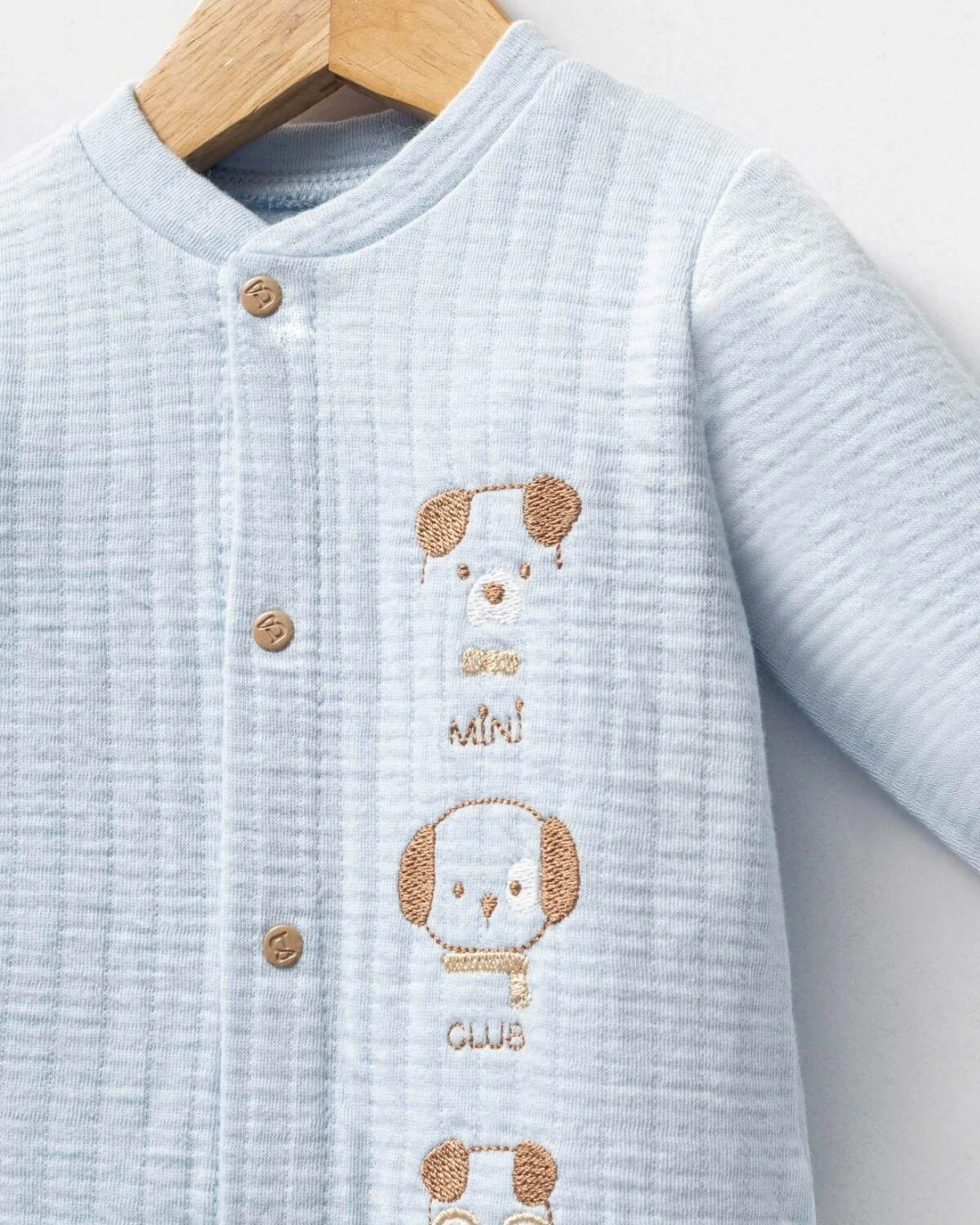  Erkek Bebek %100 Pamuk Sevimli Köpekcikler Desenli 10 Parça Kutulu Yenidoğan Hastane Çıkışı Zıbın S