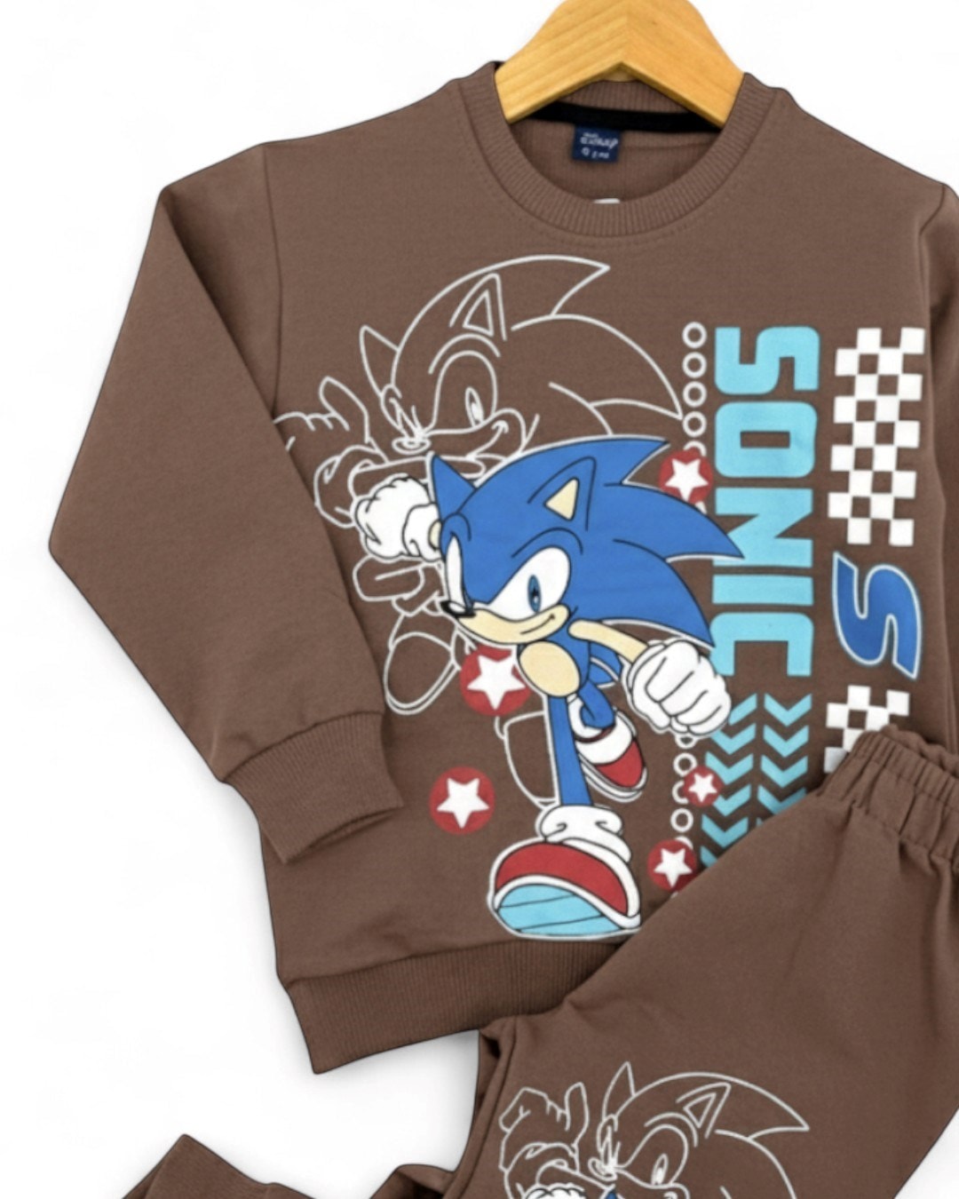 Sonic Baskılı Erkek Çocuk Mevsimlik İnce Eşofman Takımı l İnterlok Kumaş %100 Pamuklu l 2-10 Yaş l R2251